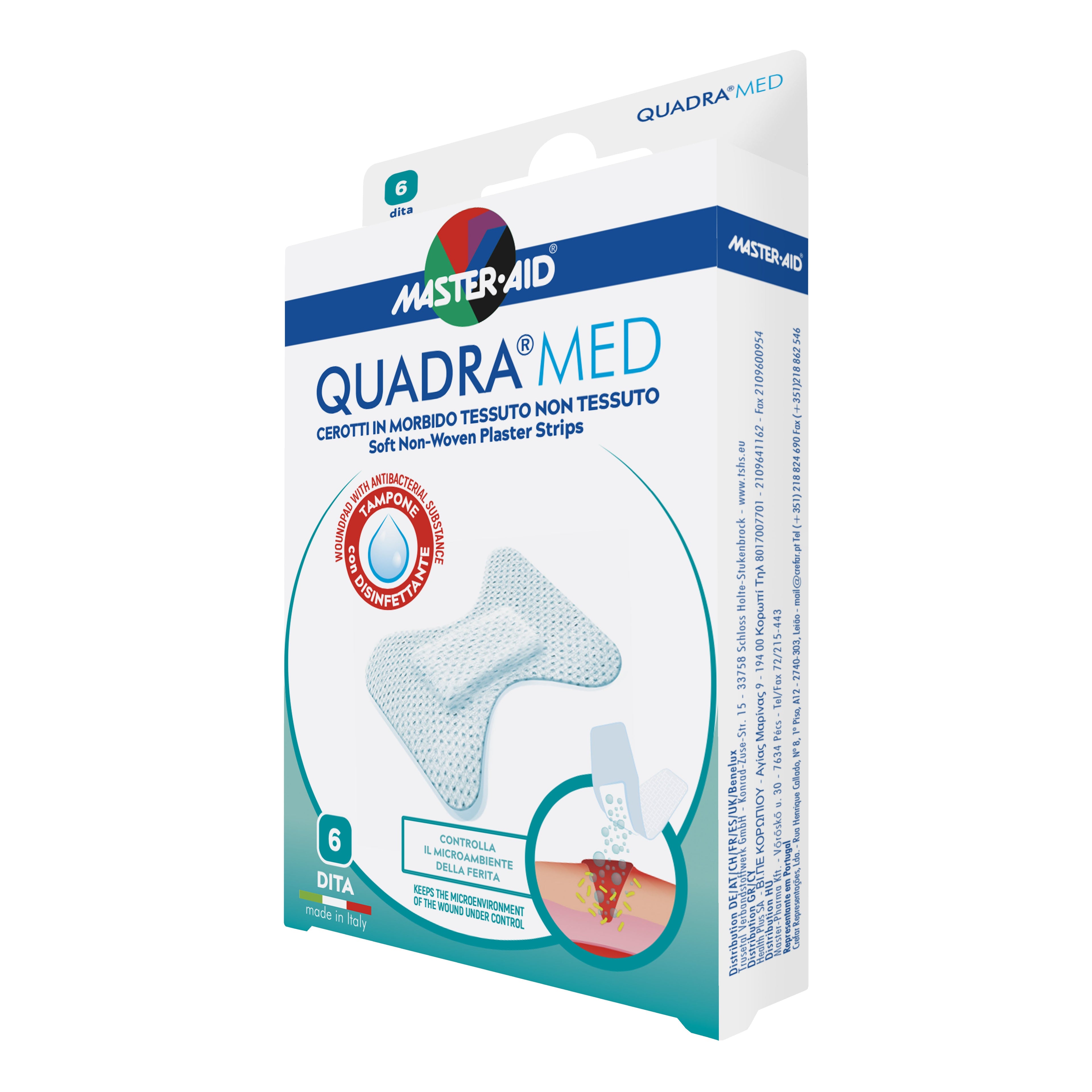 CEROTTO MASTER-AID QUADRA DERMOATTIVO DITA 6 PEZZI