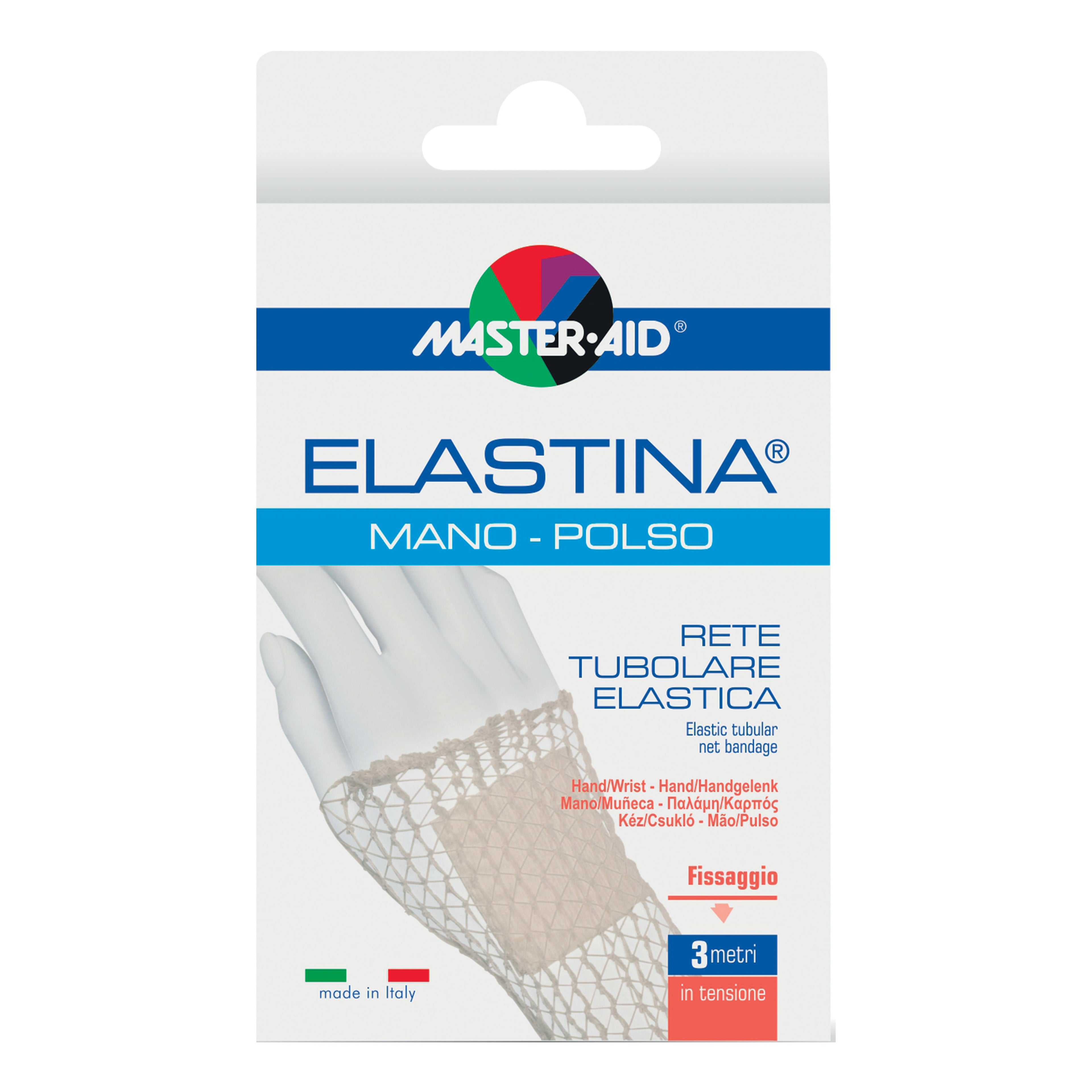 RETE TUBOLARE ELASTICA IPOALLERGENICA MASTER-AID ELASTINA MANO/POLSO 3 MT IN TENSIONE CALIBRO 3 CM