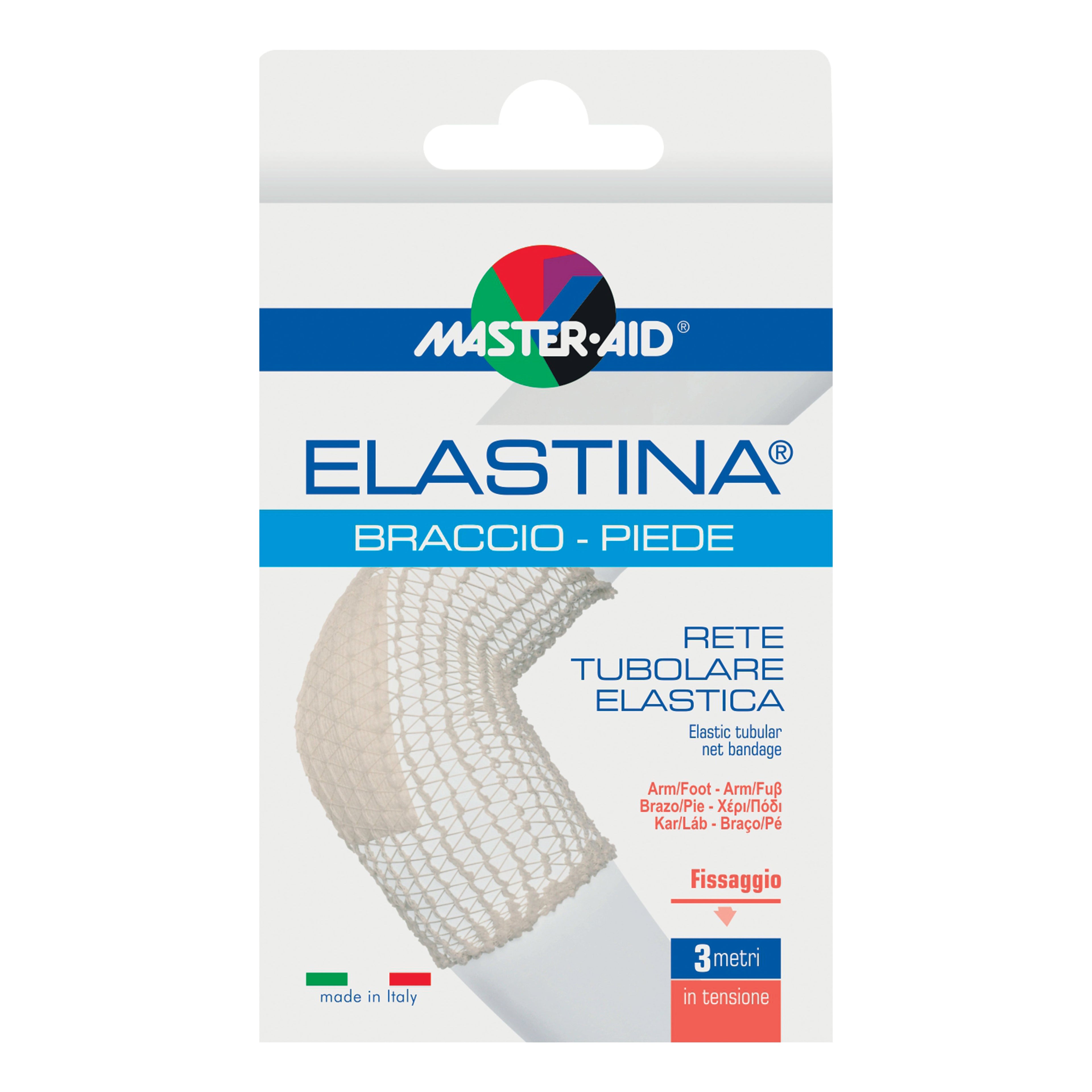 RETE TUBOLARE ELASTICA IPOALLERGENICA MASTER-AID ELASTINA BRACCIO/PIEDE 3 MT IN TENSIONE CALIBRO 4 CM