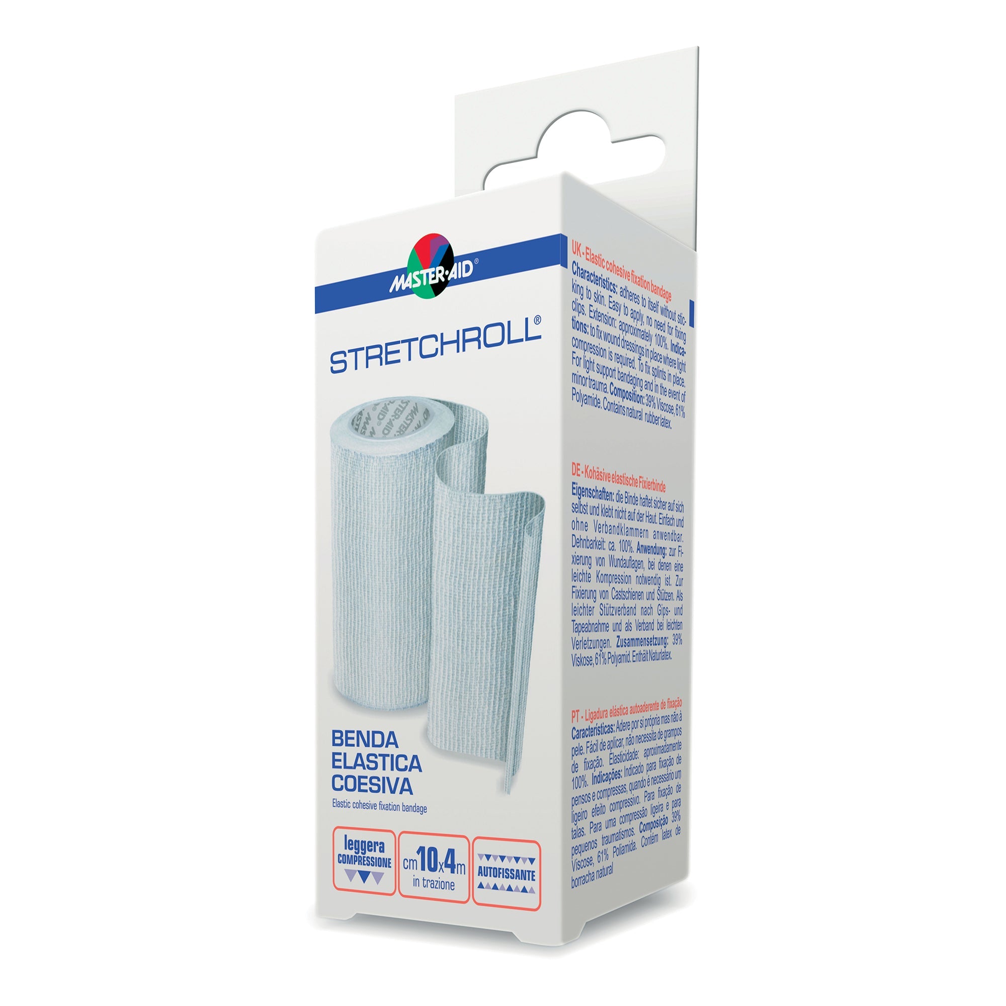 BENDA ELASTICA AUTOBLOCCANTE MASTER-AID STRETCHROLL 6X4