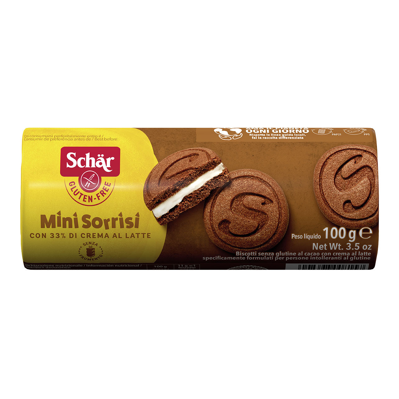 SCHAR MINI SORRISI CON CREMA AL LATTE 100 G