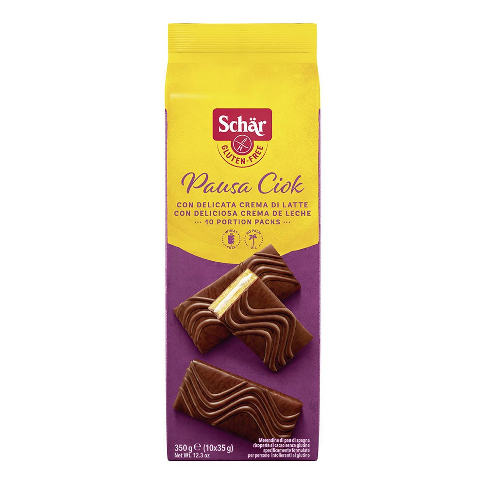 SCHAR PAUSA CIOK MERENDINE DI PAN DI SPAGNA CON CREMA DI LATTE 10 PEZZI DA 35 G