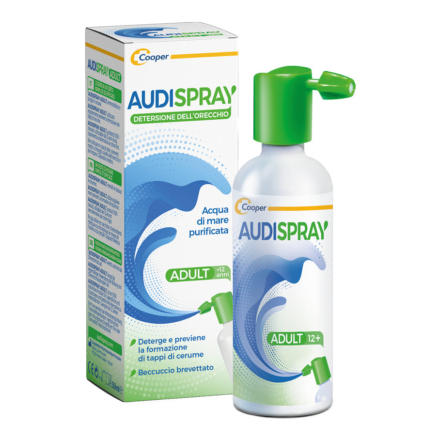 AUDISPRAY ADULT SOLUZIONE DI ACQUA DI MARE IPERTONICA SPRAYSENZA GAS DETERSIONE ORECCHIO 50 ML