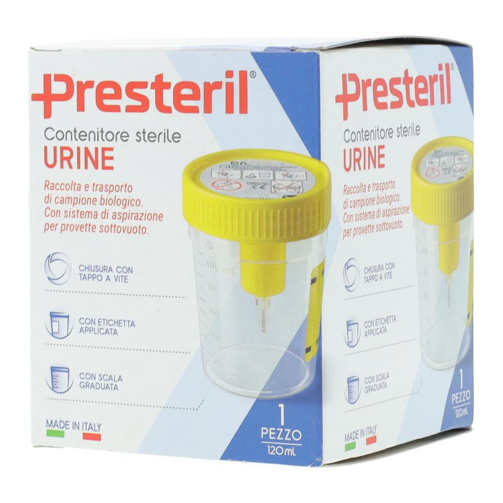 CONTENITORE URINA STERILE MEDIPRESTERIL CON SISTEMA TRANSFERT PER PROVETTE SOTTOVUOTO