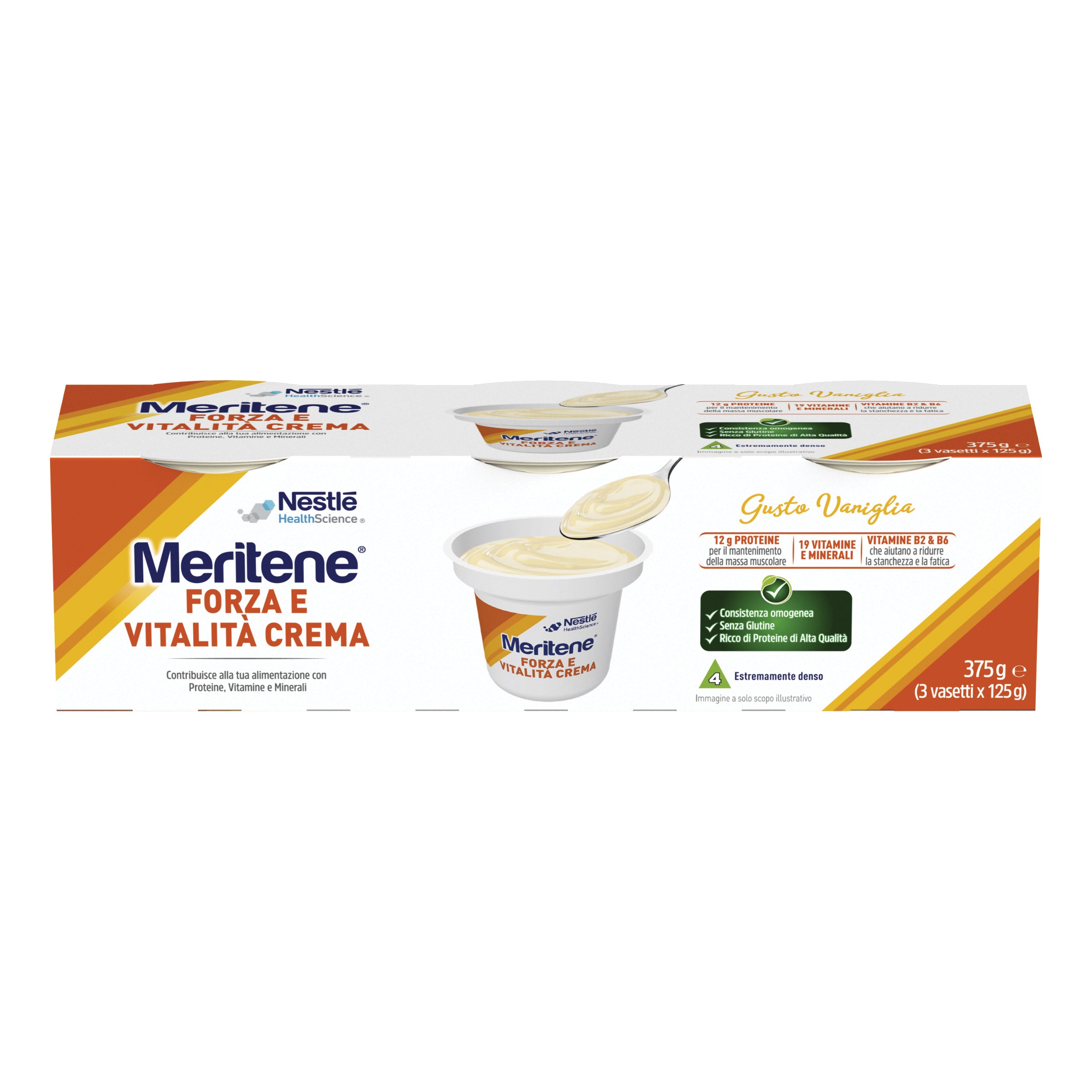 MERITENE CREMA VANIGLIA 3 VASETTI X 125 G