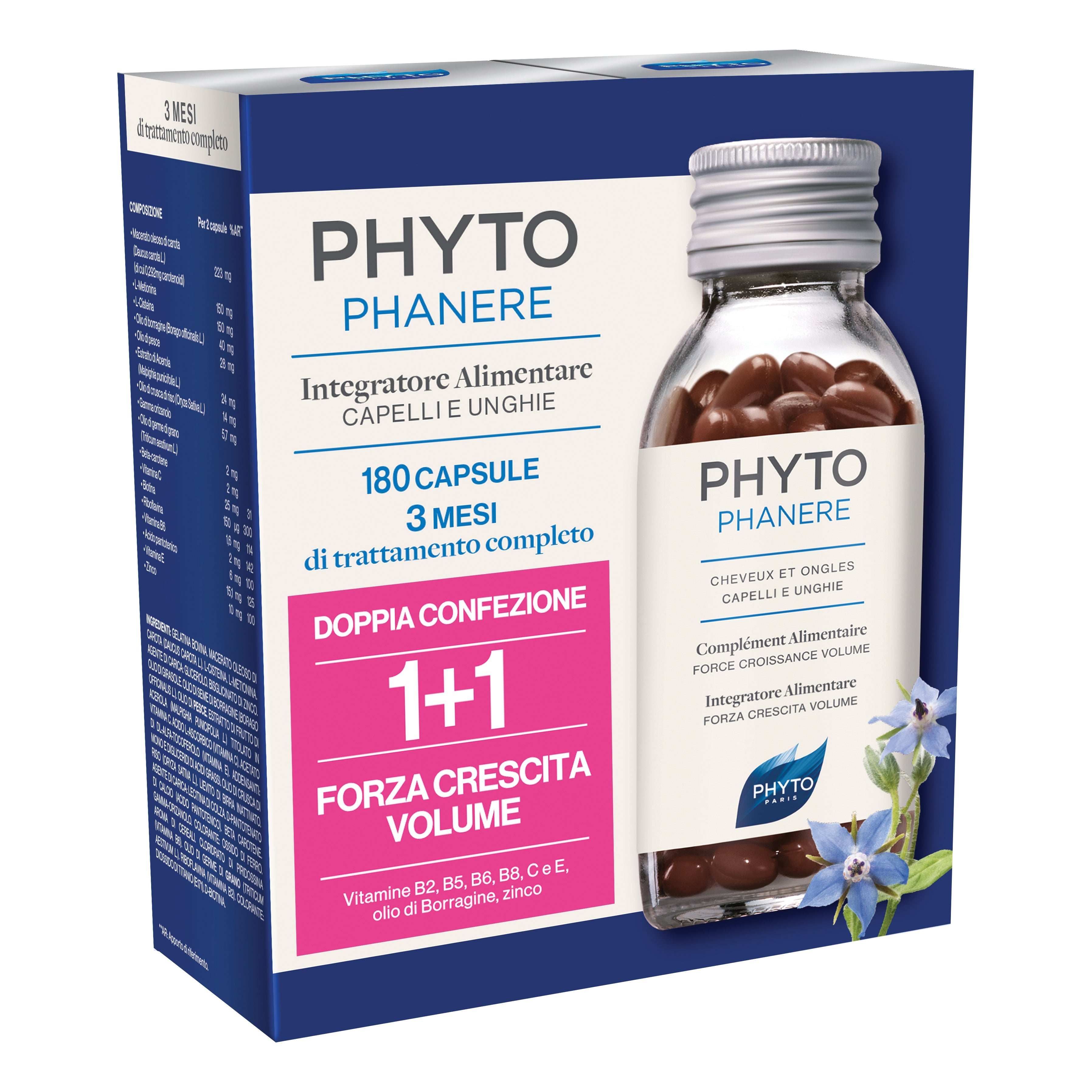 PHYTO PARIS PHYTOPHANERE INTEGRATORE ALIMENTARE CAPELLI/UNGHIE 90+90 CAPSULE