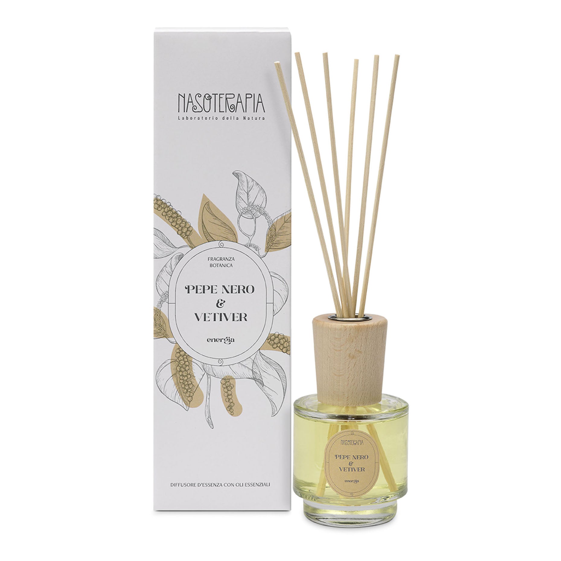 DIFFUSORE BASTONCINI PEPE NERO 100 ML