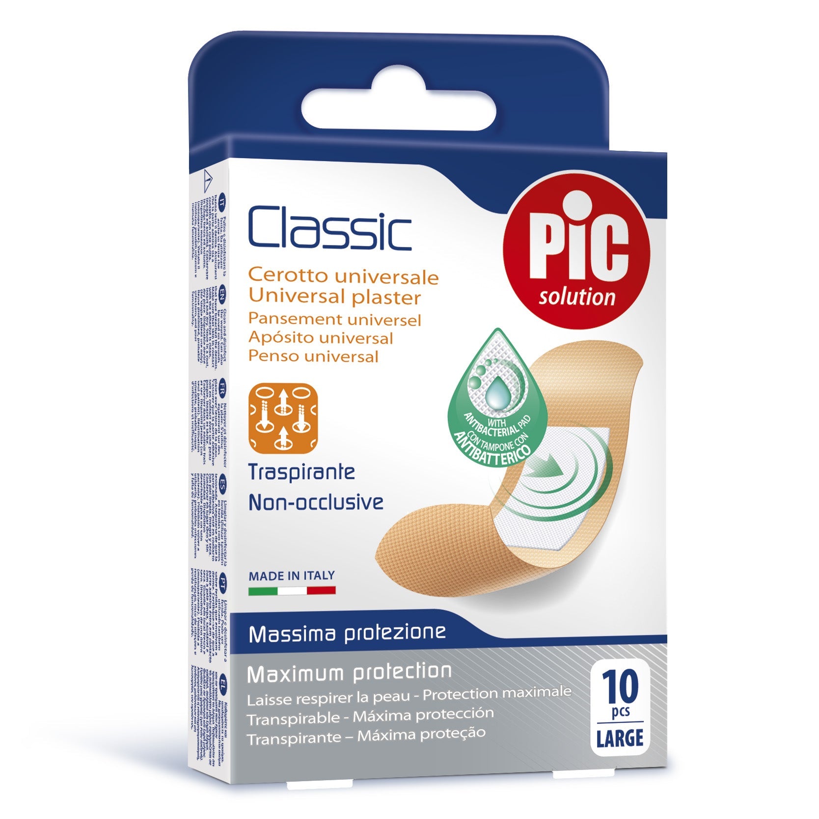 CEROTTO PIC CLASSIC 25X72 MM 10 ANTIBATTERICO 10 PEZZI