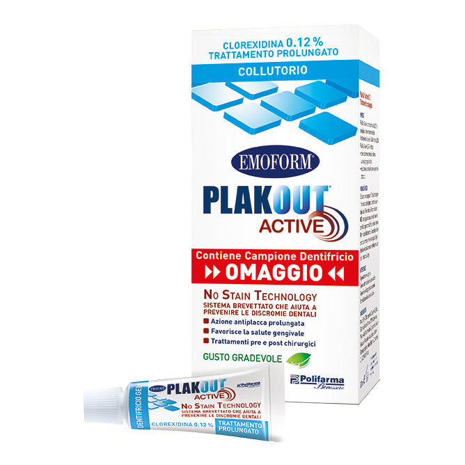 EMOFORM PLAK OUT ACTIVE CLOREXIDINA 0,12% COLLUTORIO 200 ML