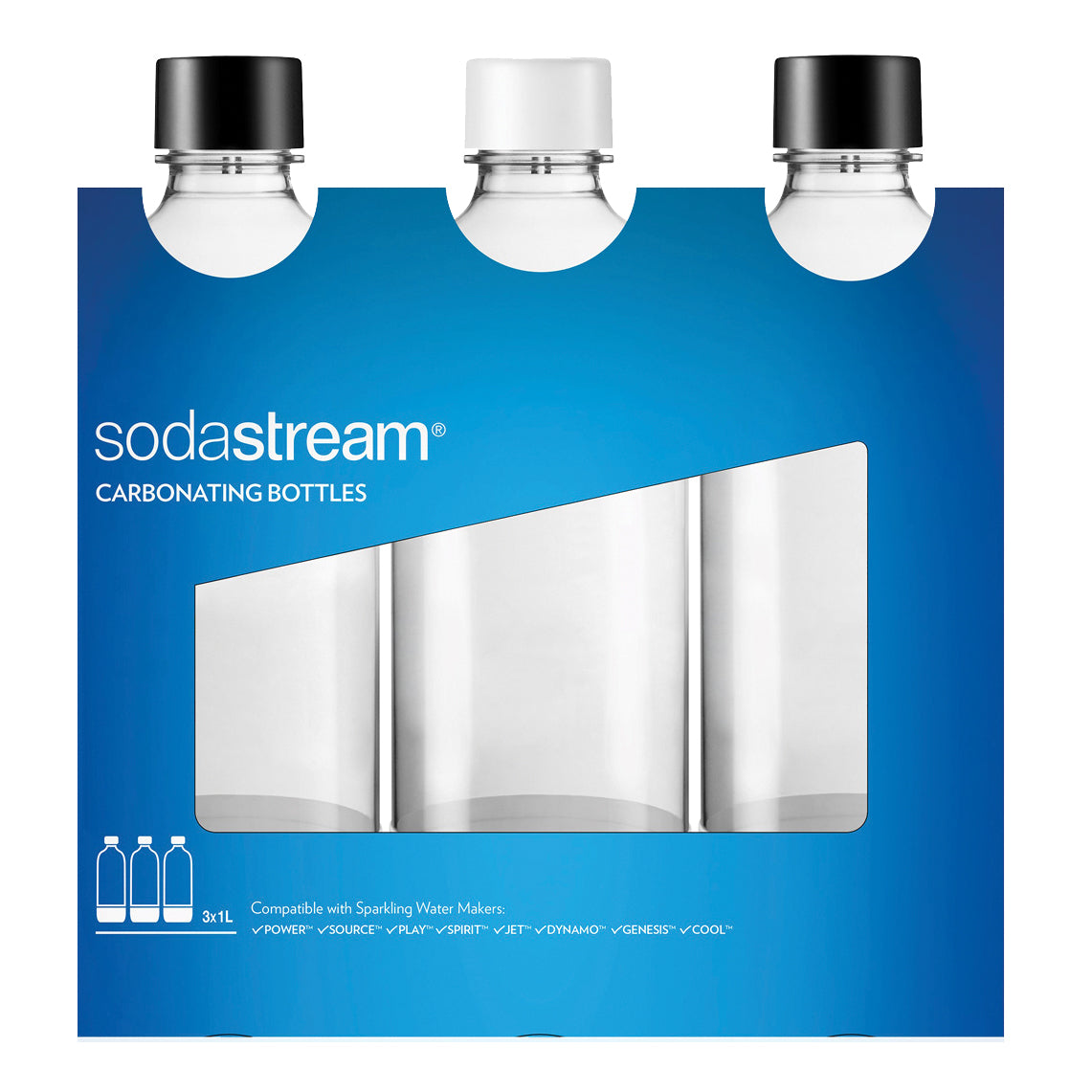 SODASTREAM BOTT PLASTICA 3PZ