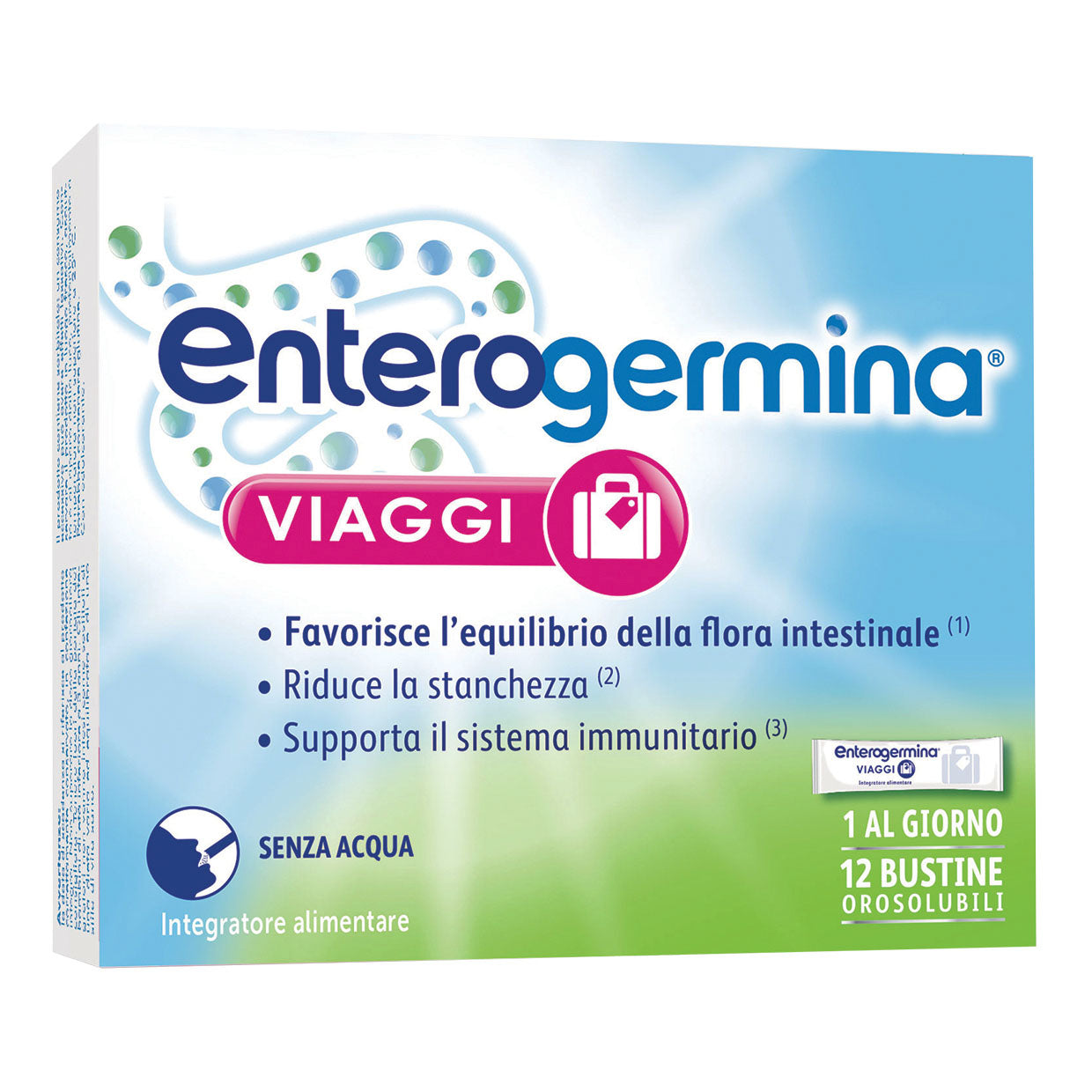 ENTEROGERMINA VIAGGI 12 BUSTINE OROSOLUBILI CONFEZIONE STANDARD