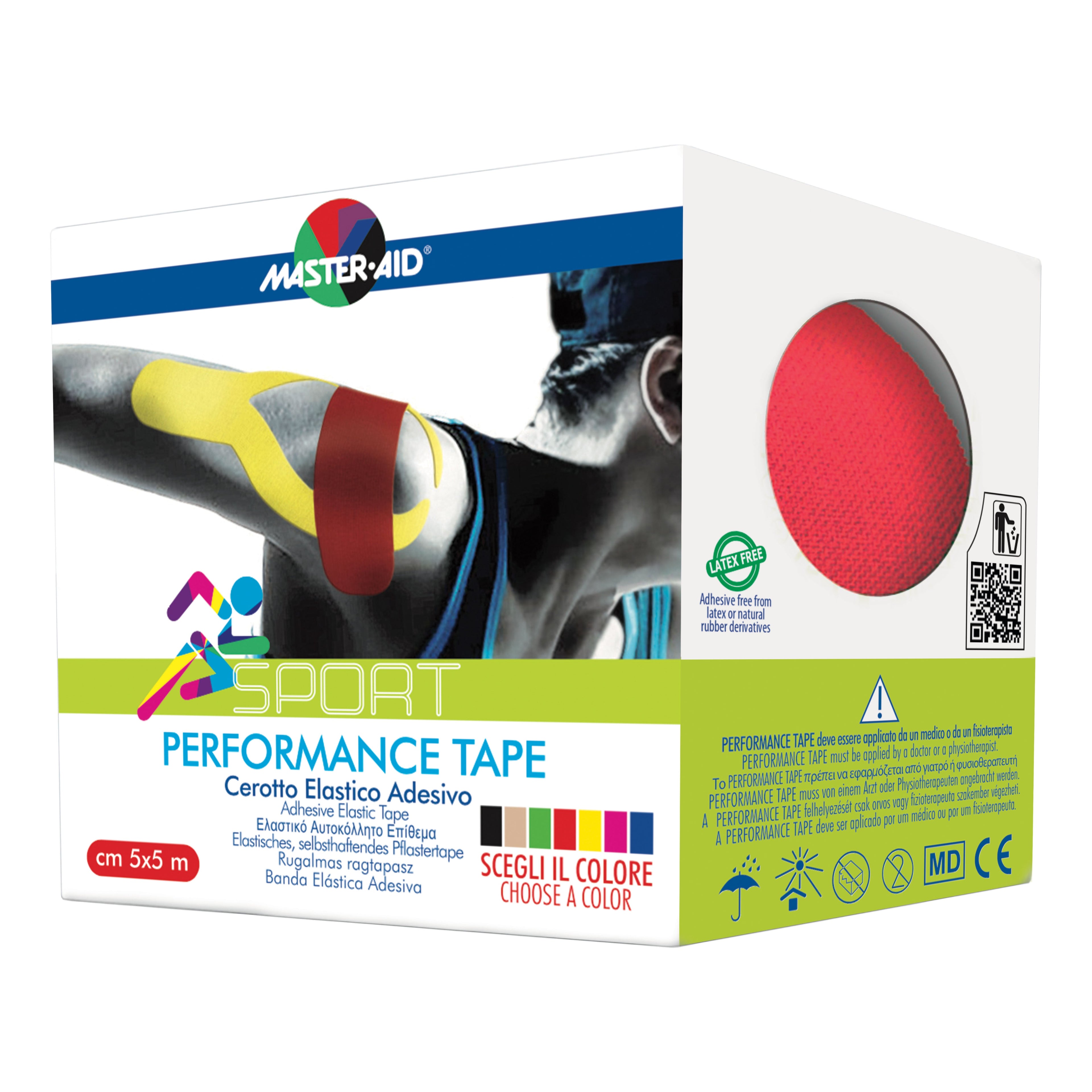 MASTER-AID SPORT PERFORM RED TAPING NEUROMUSCOLARE 5 X 500 CM
