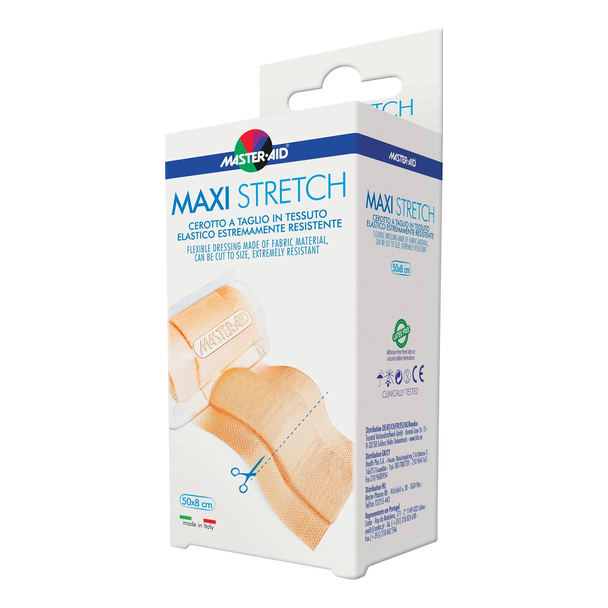 MASTER-AID STRETCH CEROTTO A TAGLIO IN TESSUTO ELASTICO RESISTENTE 50 X 8 CM