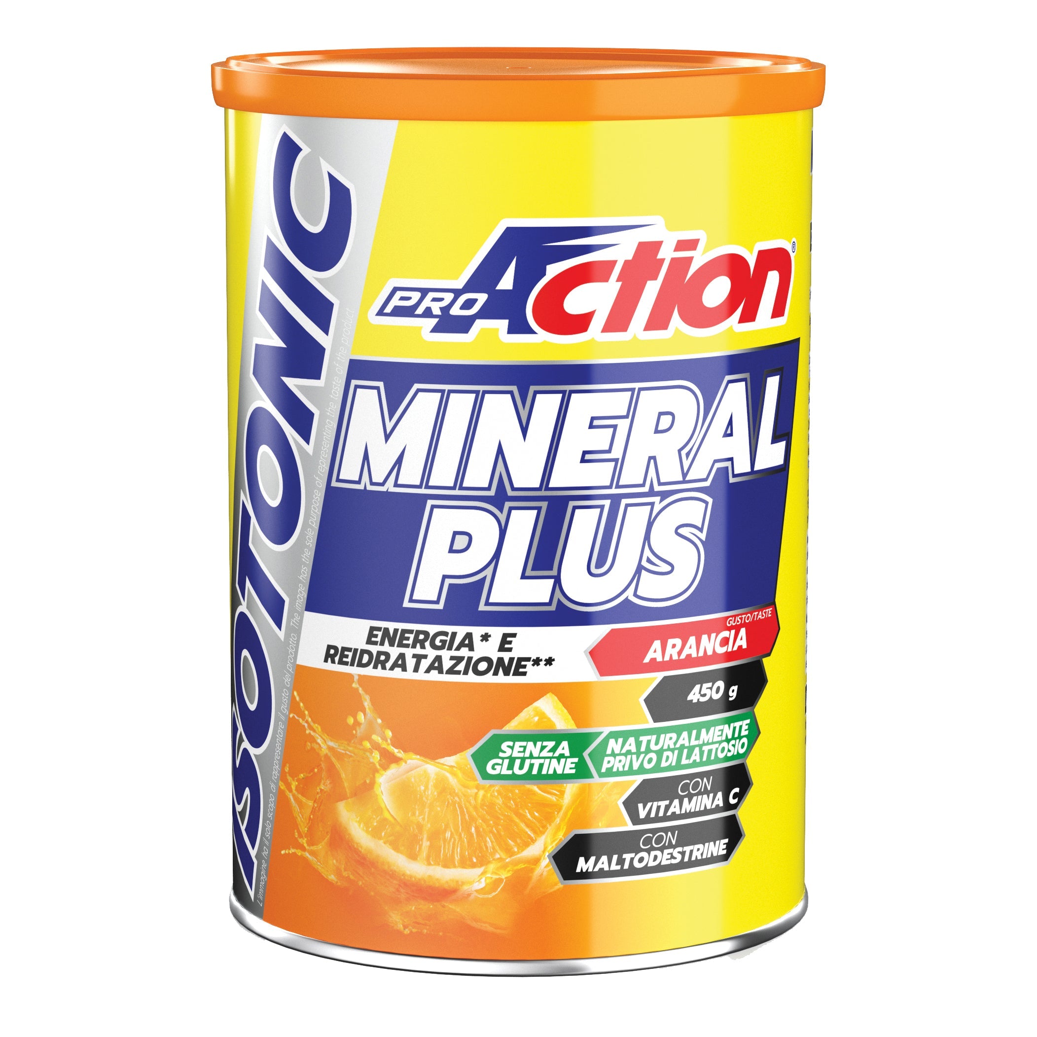 PROACTION MINERAL PLUS ENERGETICO E SALINO ISOTONICO ALL'ARANCIA 450 G