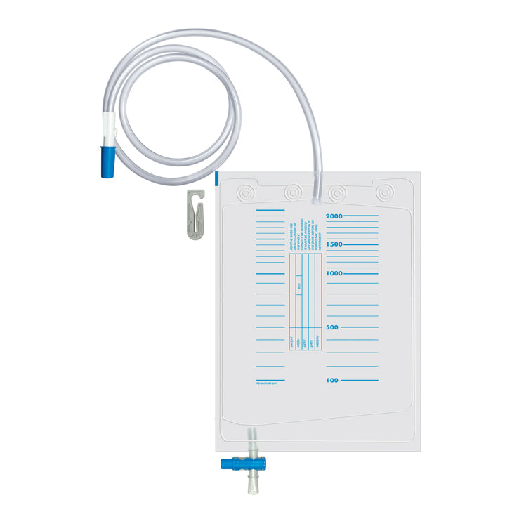 SACCA DI DRENAGGIO DA LETTO PER INCONTINENZA CIRCUITO CHIUSOCAPACITA' 2000CC TUBO 120 CM RIUTILIZZABILE 1 PEZZO