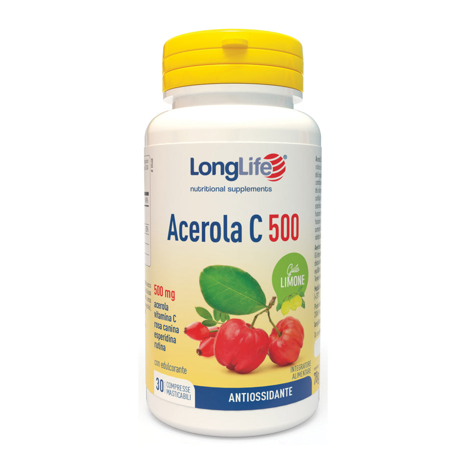 LONGLIFE ACEROLA C500 LIMONE 30 COMPRESSE MASTICABILI