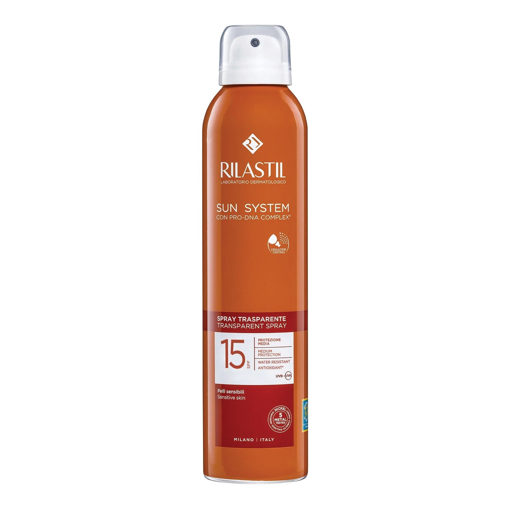 RILASTIL SUN SYSTEM TRANSPARENT SPRAY SPF15 200 ML