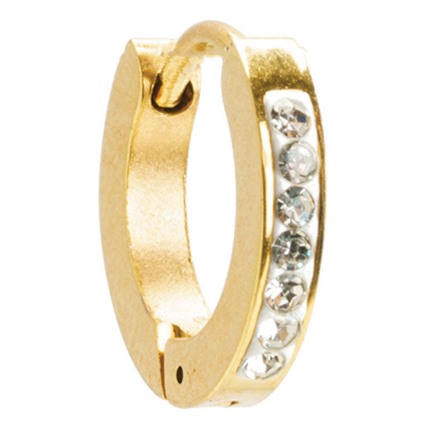 ORECCHINO HOOP ORO STRASS