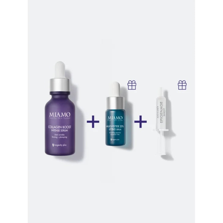 MIAMO 2026 COFANETTO FILL&LIFT COLLAGEN BOOST INTENSE SERUM30 ML + MULTI PEPTIDE 20% LIFTING SERUM 10 ML + EPIGENAGE SHOT 1 ML