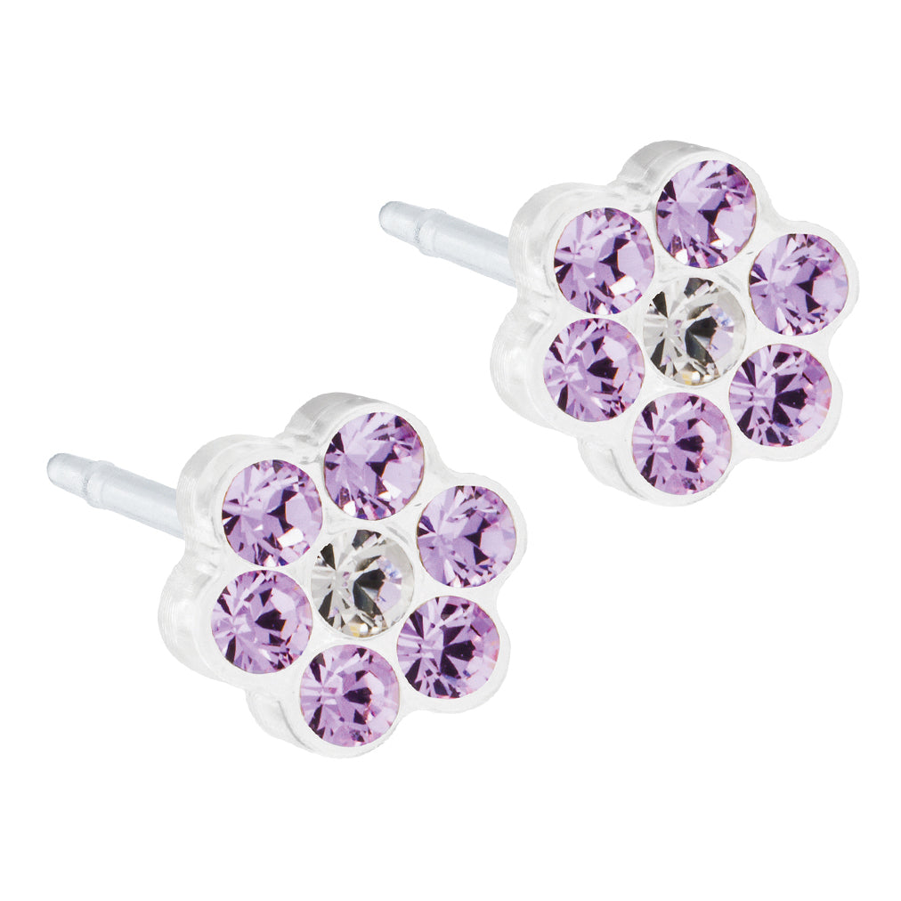 BLOMDAHL FORALOBI MP DAISY 5MM VIOLET/CRYSTAL