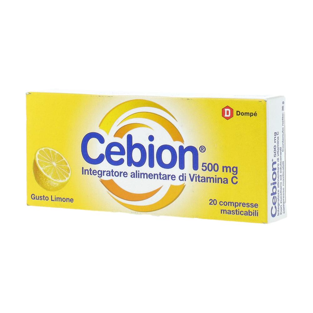 CEBION MASTICABILE LIMONE VITAMINA C 500 MG 20 COMPRESSE