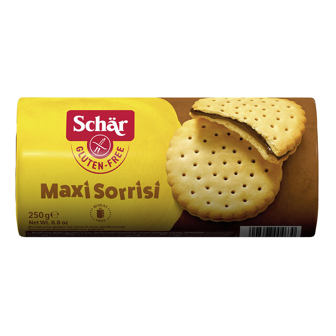 SCHAR MAXI SORRISI BISCOTTI CON CREMA AL CACAO 250 G