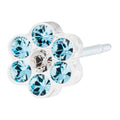 BLOMDAHL FORALOBO MP DAISY 5MM AQUAMARINE/CRYSTAL