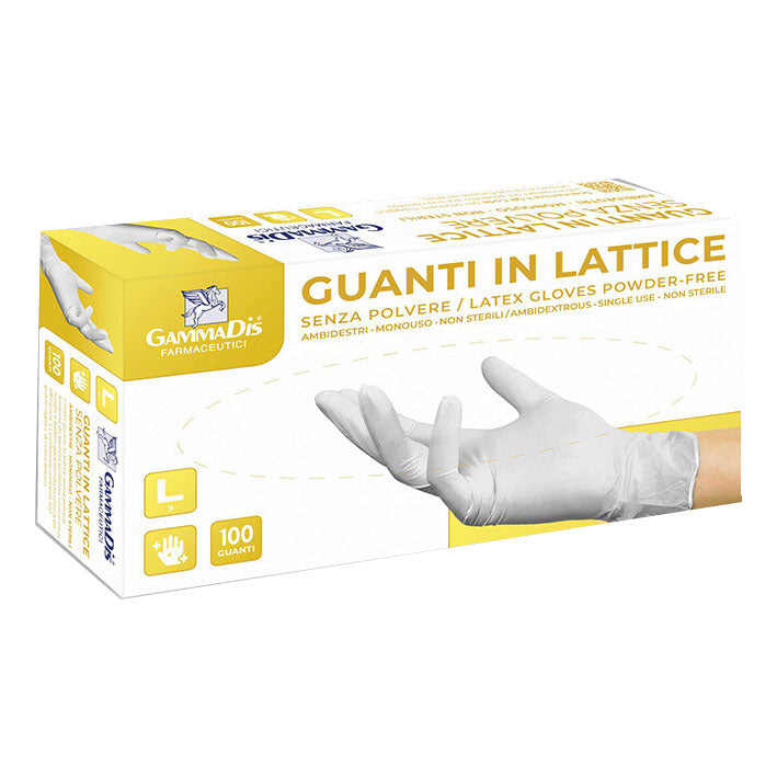 GUANTI LATTICE SENZA POLVERE LARGE 100 PEZZI GAMMADIS
