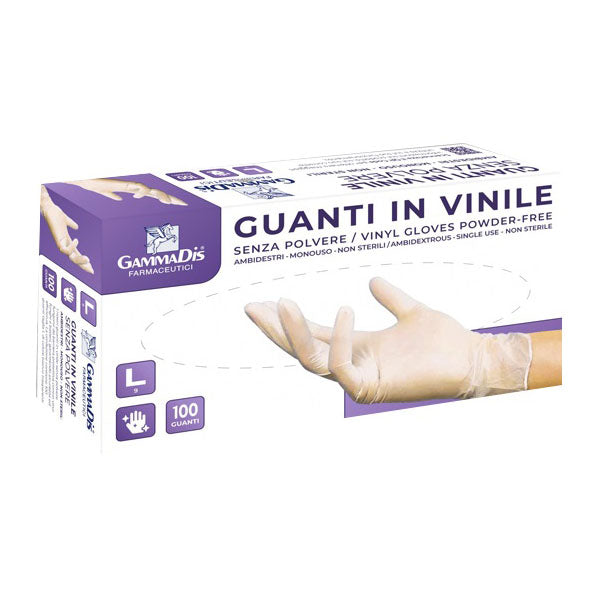 GUANTI VINILE SENZA POLVERE MEDIUM 100 PEZZI GAMMADIS