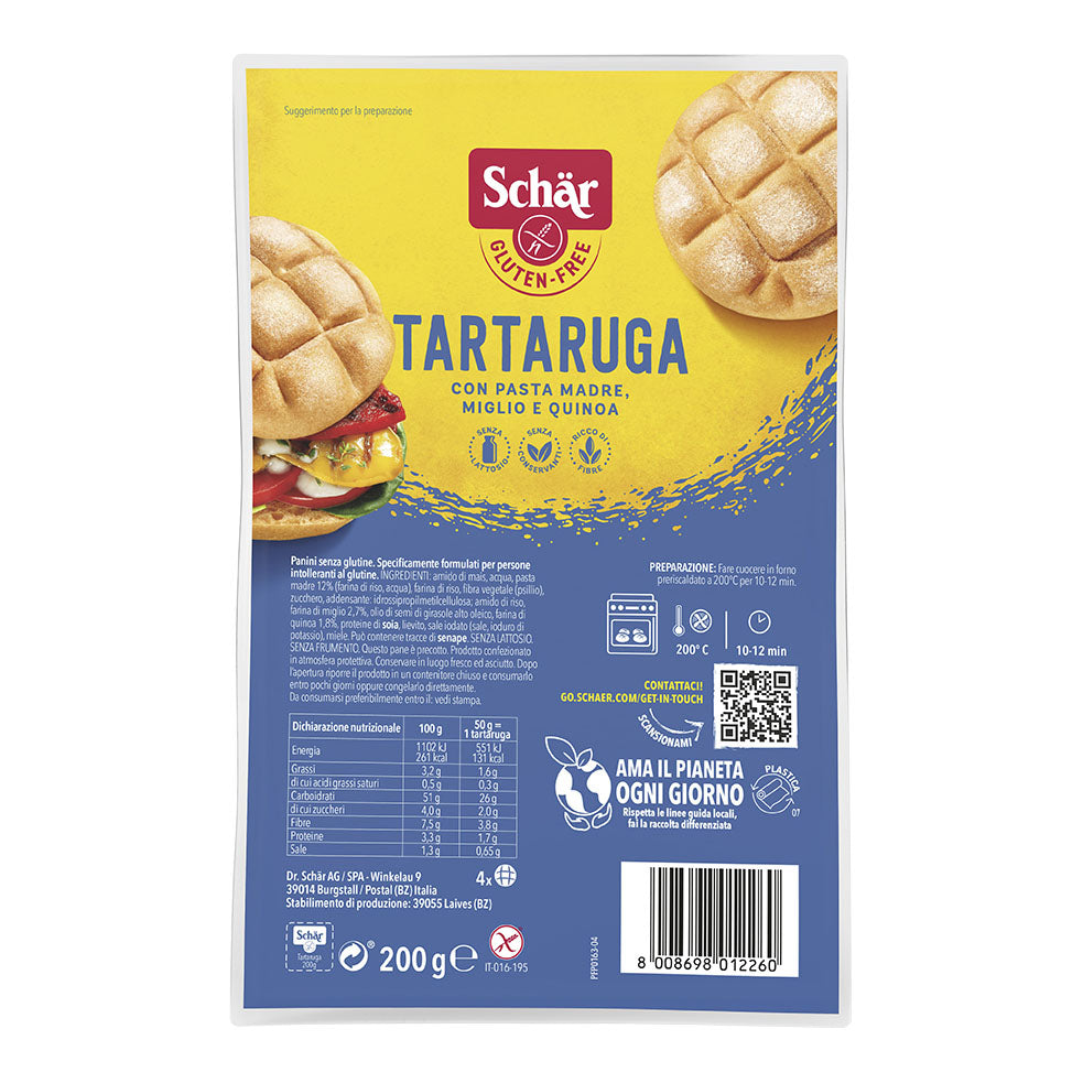SCHAR TARTARUGA PANE SENZA LATTOSIO 200 G