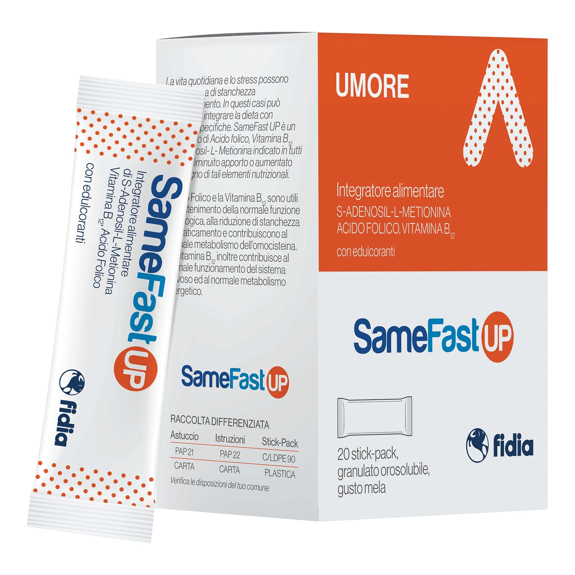 SAMEFAST UP 20 STICK PACK GRANULATO OROSOLUBILE GUSTO ANANAS