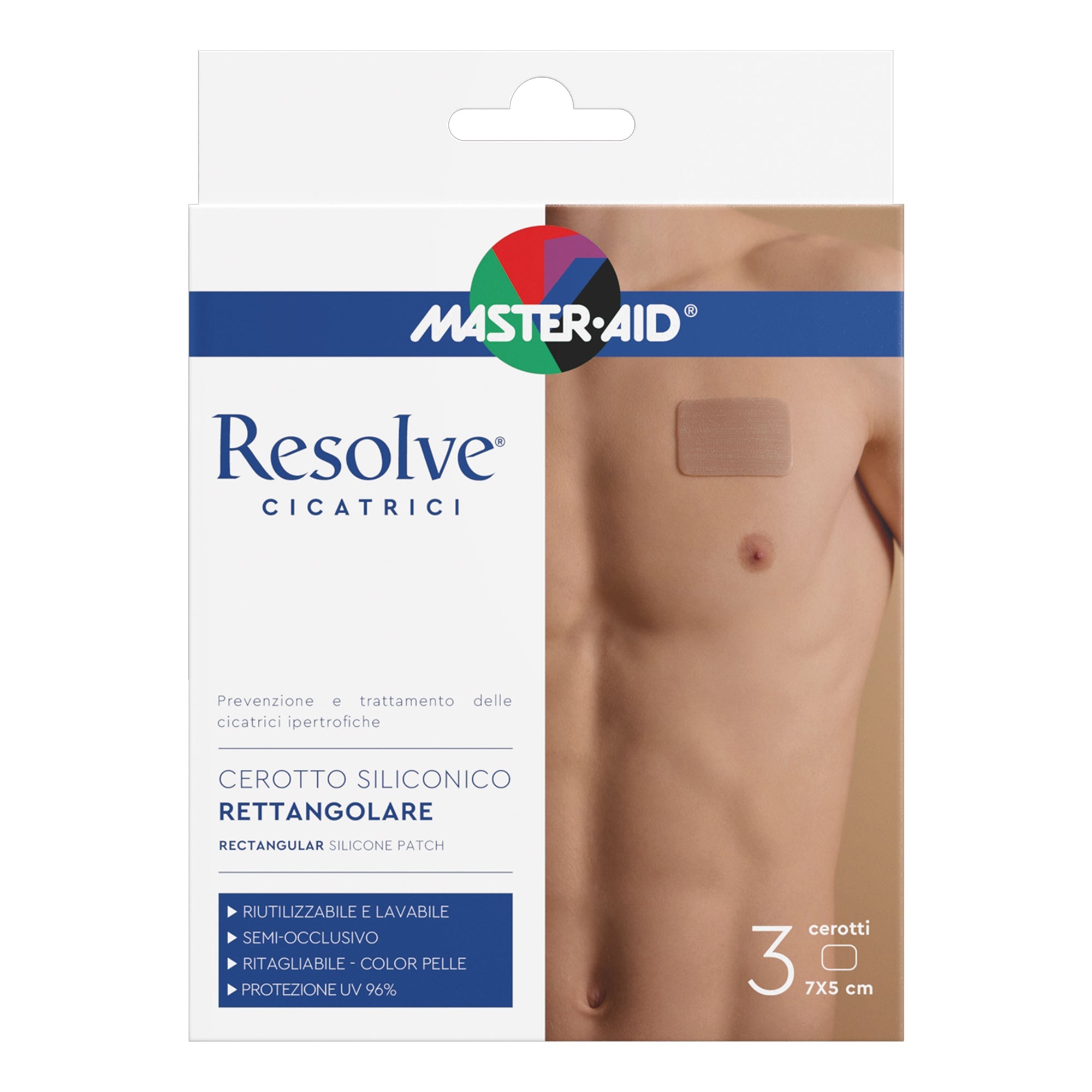 RESOLVE CICATRICI SKIN SPF 50+ 3 PROTEZIONI DA 7X5 CM
