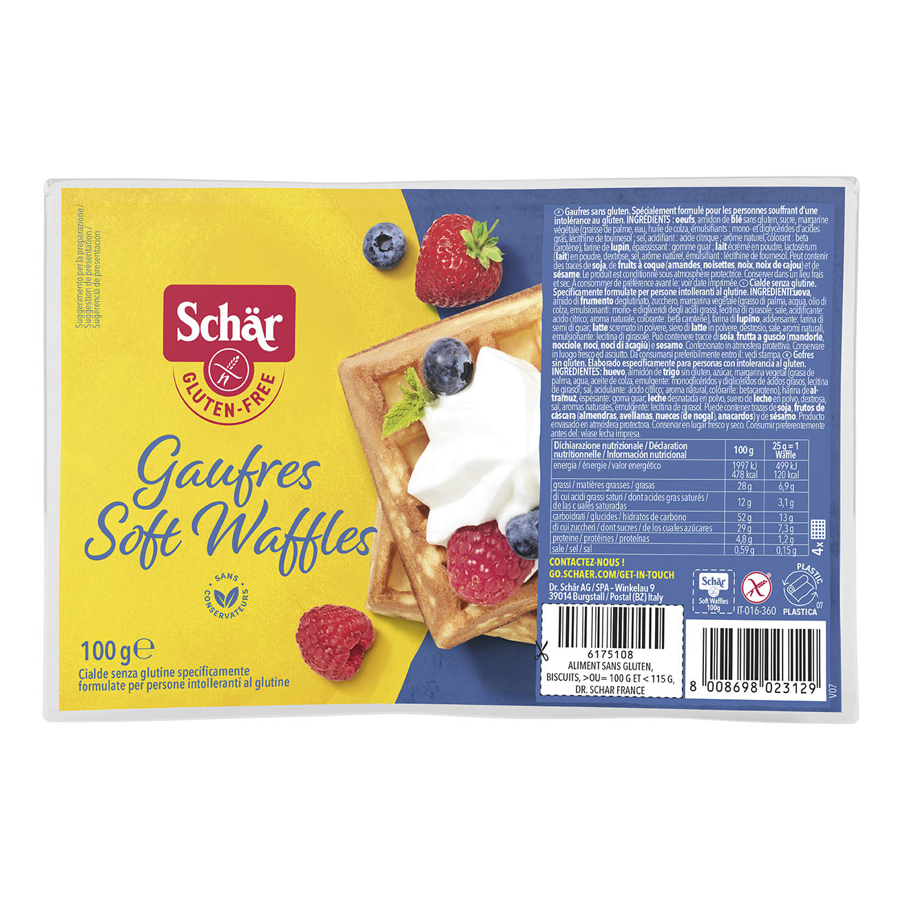 SCHAR GAUFRE SOFT WAFFLES 100 G