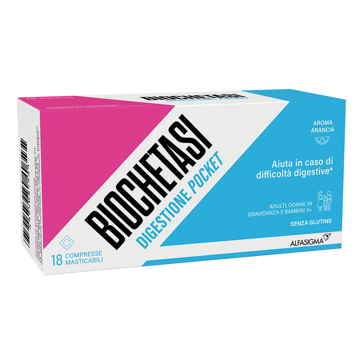 BIOCHETASI DIGESTIONE POCKET 18 COMPRESSE MASTICABILI