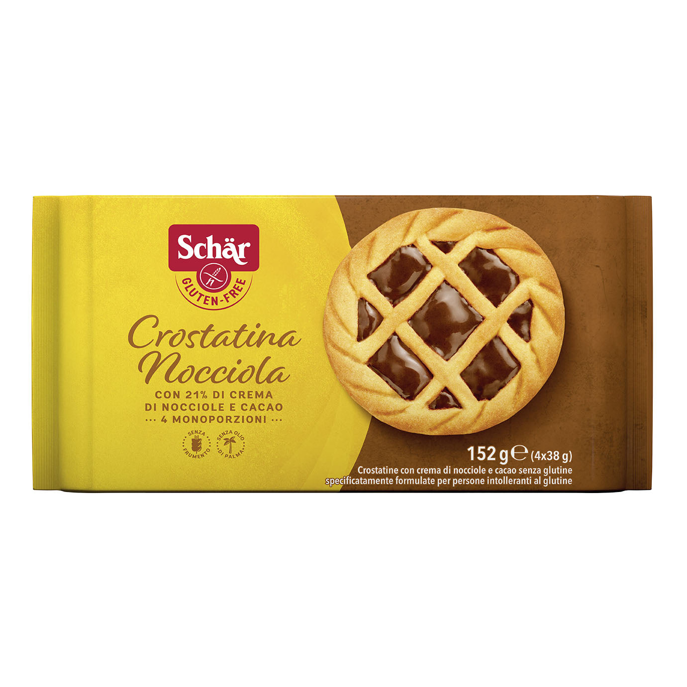 SCHAR CROSTATINA NOCCIOLA 4 MONOPORZIONI DA 38 G