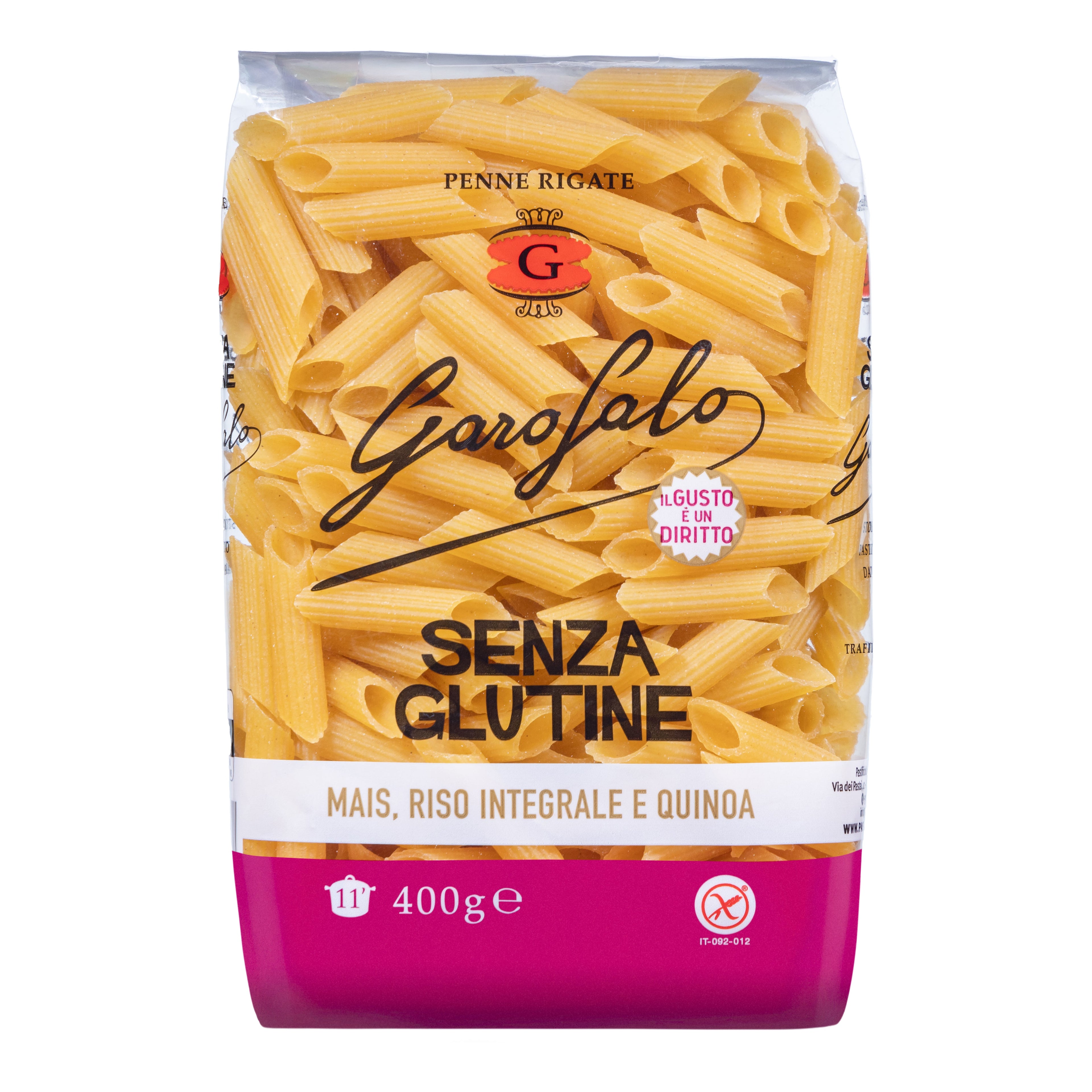 GAROFALO PENNE RIGATE SENZA GLUTINE 400 G