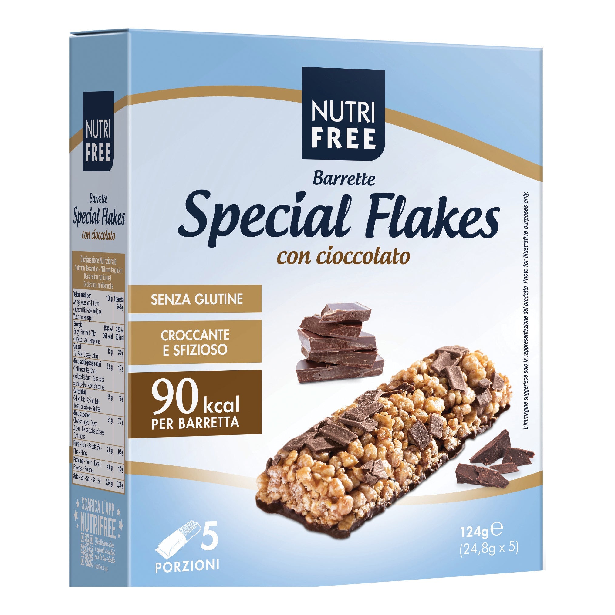 NUTRIFREE BARRETTE SPECIAL FLAKES CIOCCOLATO 24,8 G X 5