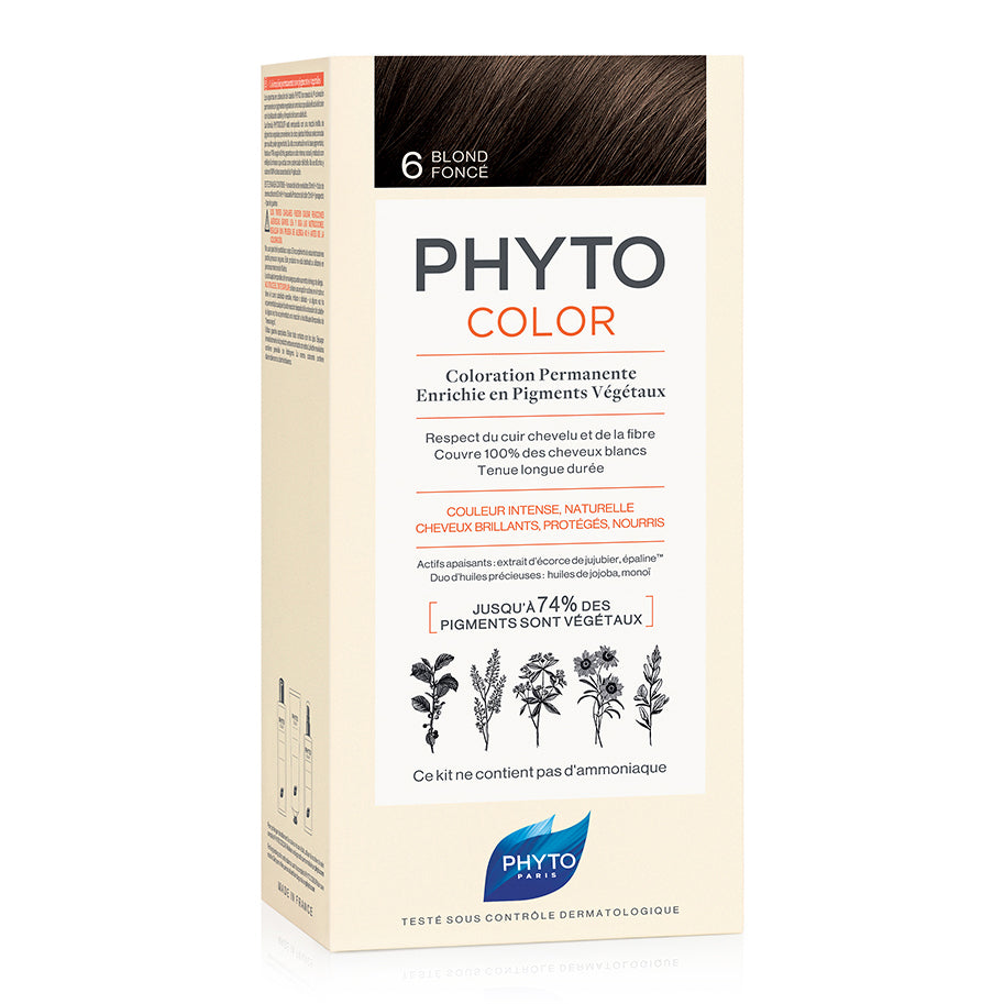 PHYTOCOLOR 6 BIONDO SCURO 1 LATTE+ 1 CREMA + 1 MASCHERA + 1PAIO DI GUANTI
