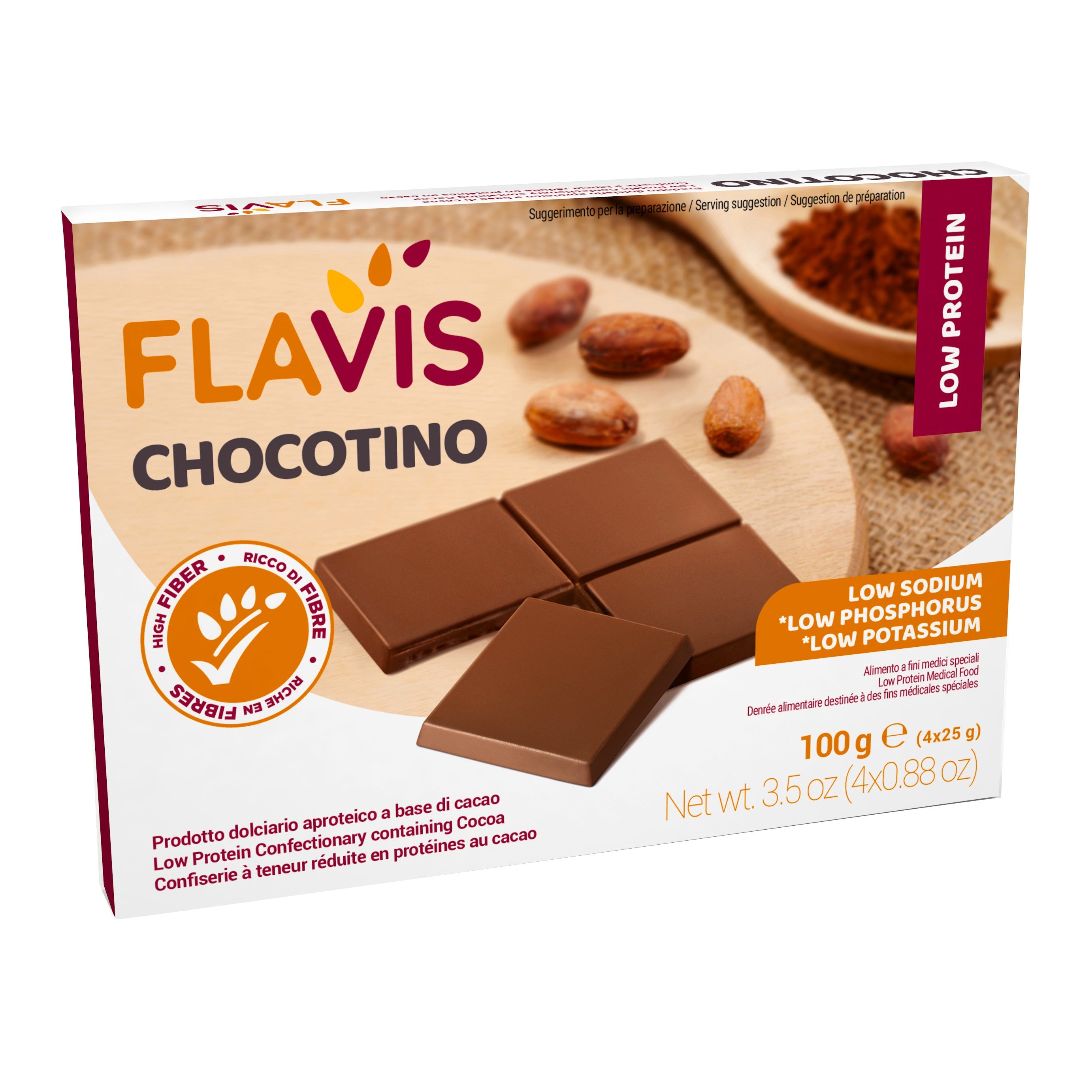 FLAVIS CHOCOTINO 4 PORZIONI DA 25 G