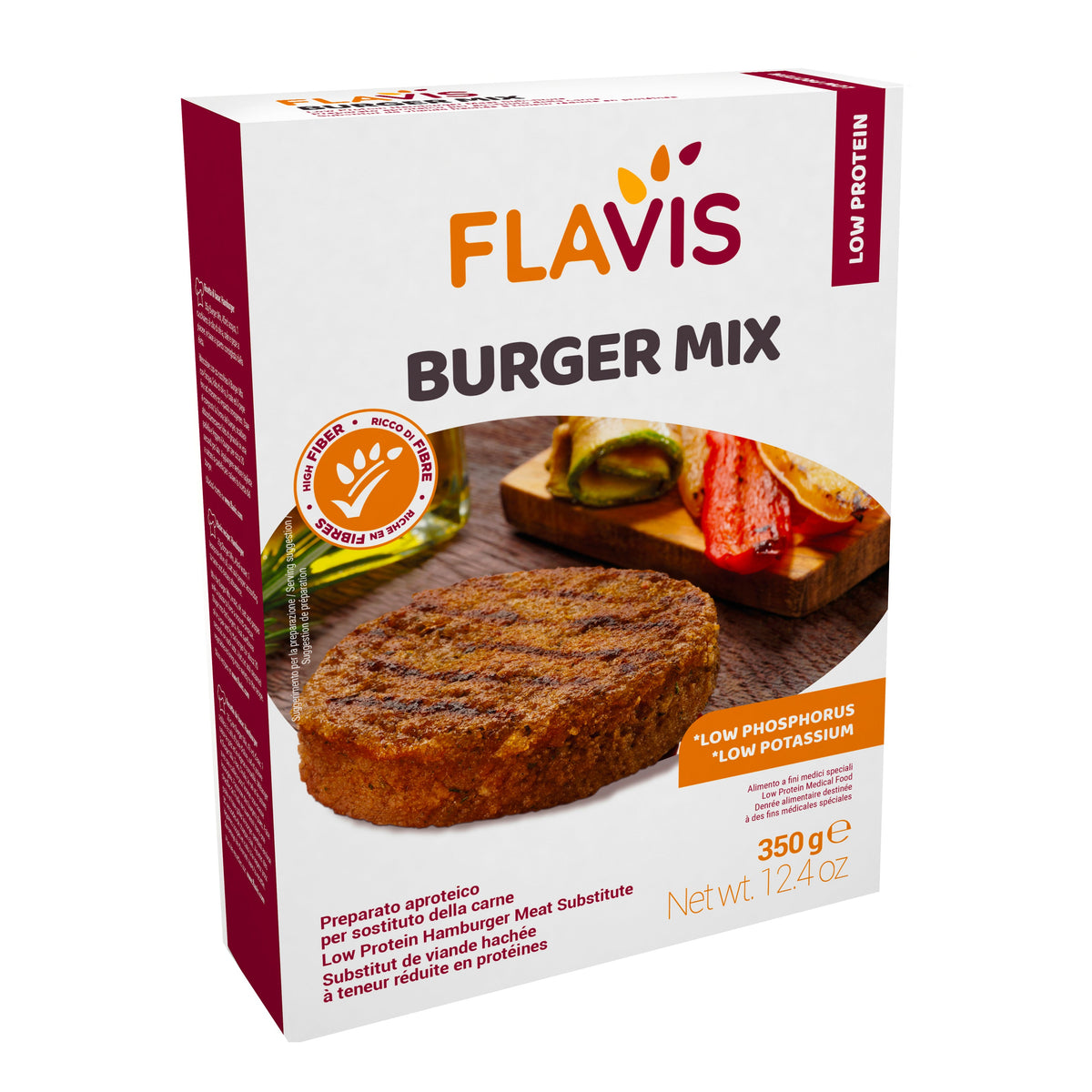 FLAVIS BURGER MIX PREPARATO APROTEICO PER SOSTITUTO DELLA CARNE 350 G