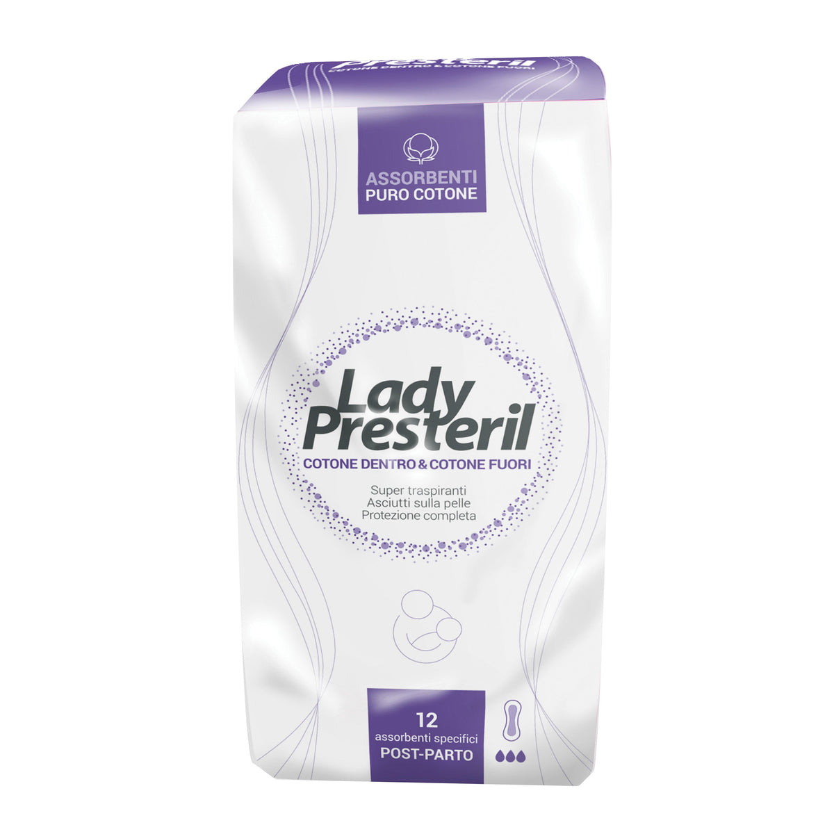 LADY PRESTERIL POSTPARTO 12 PEZZI