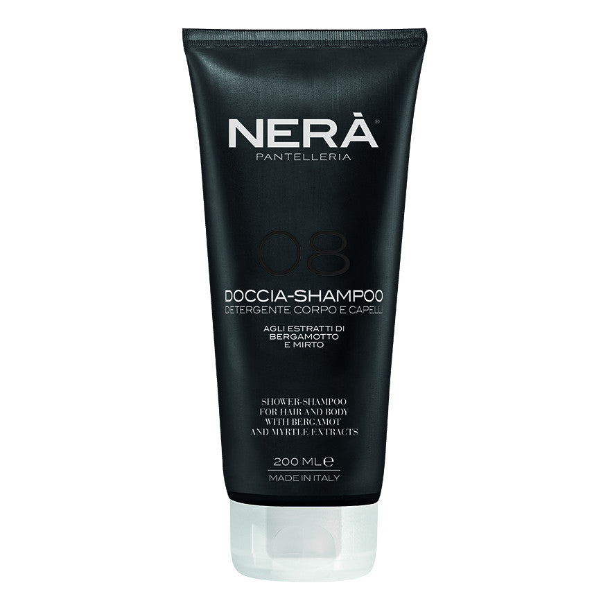NERA' 08 DOCCIA SHAMPOO DETERGENTE CORPO CAPELLI ESTRATTI BERGAMOTTO E MIRTO 200 ML