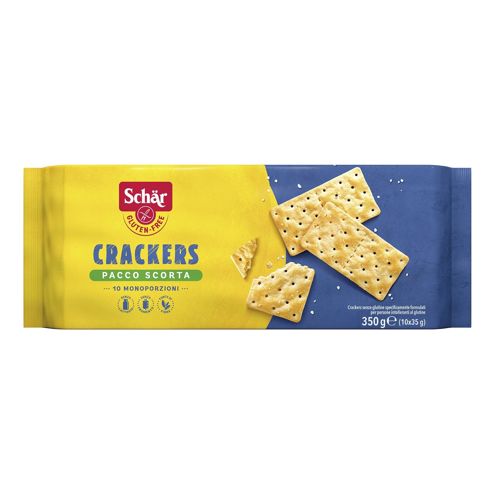SCHAR CRACKERS SENZA LATTOSIO PACCO SCORTA 10 MONOPORZIONI DA 35 G