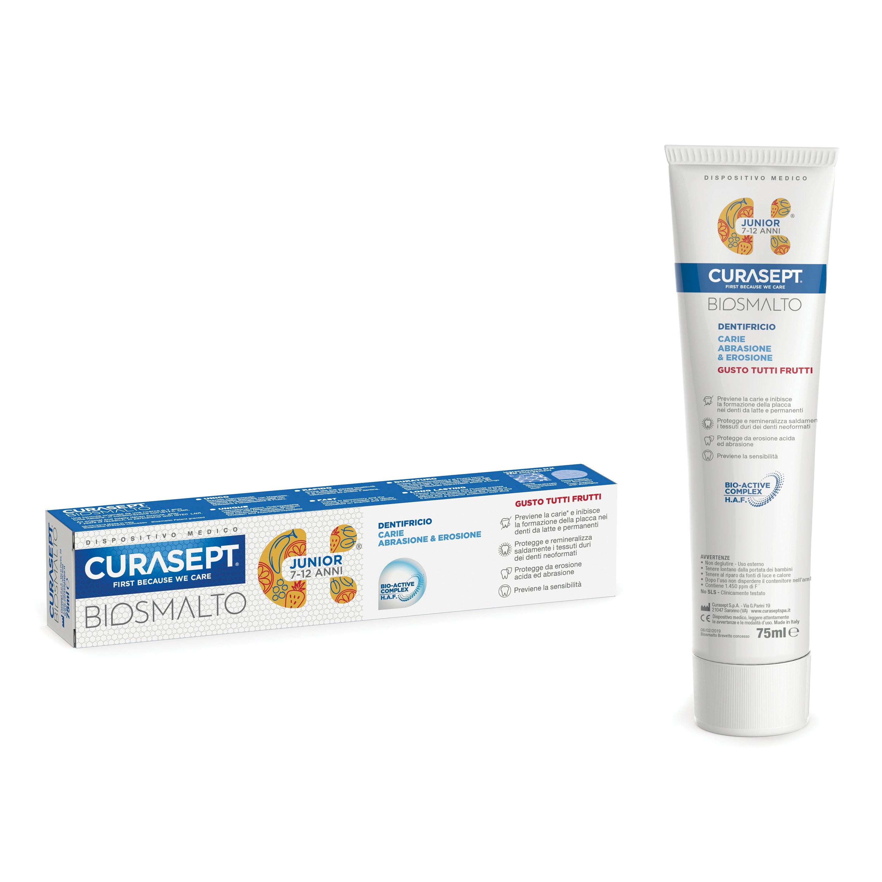 CURASEPT BIOSMALTO DENTIFRICIO JUNIOR 75 ML