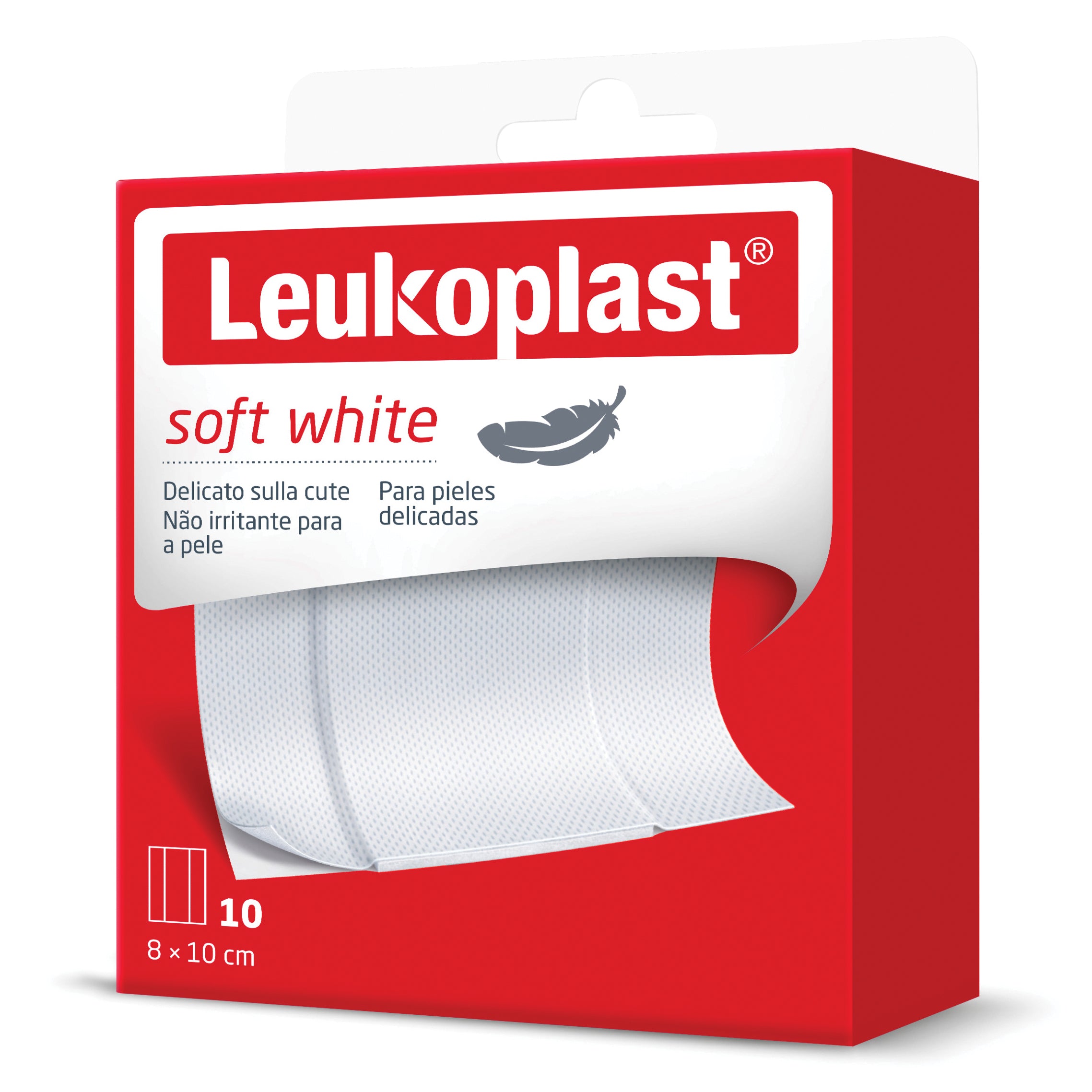 LEUKOPLAST SOFT WHITE 100 X 8 CM 10 PEZZI