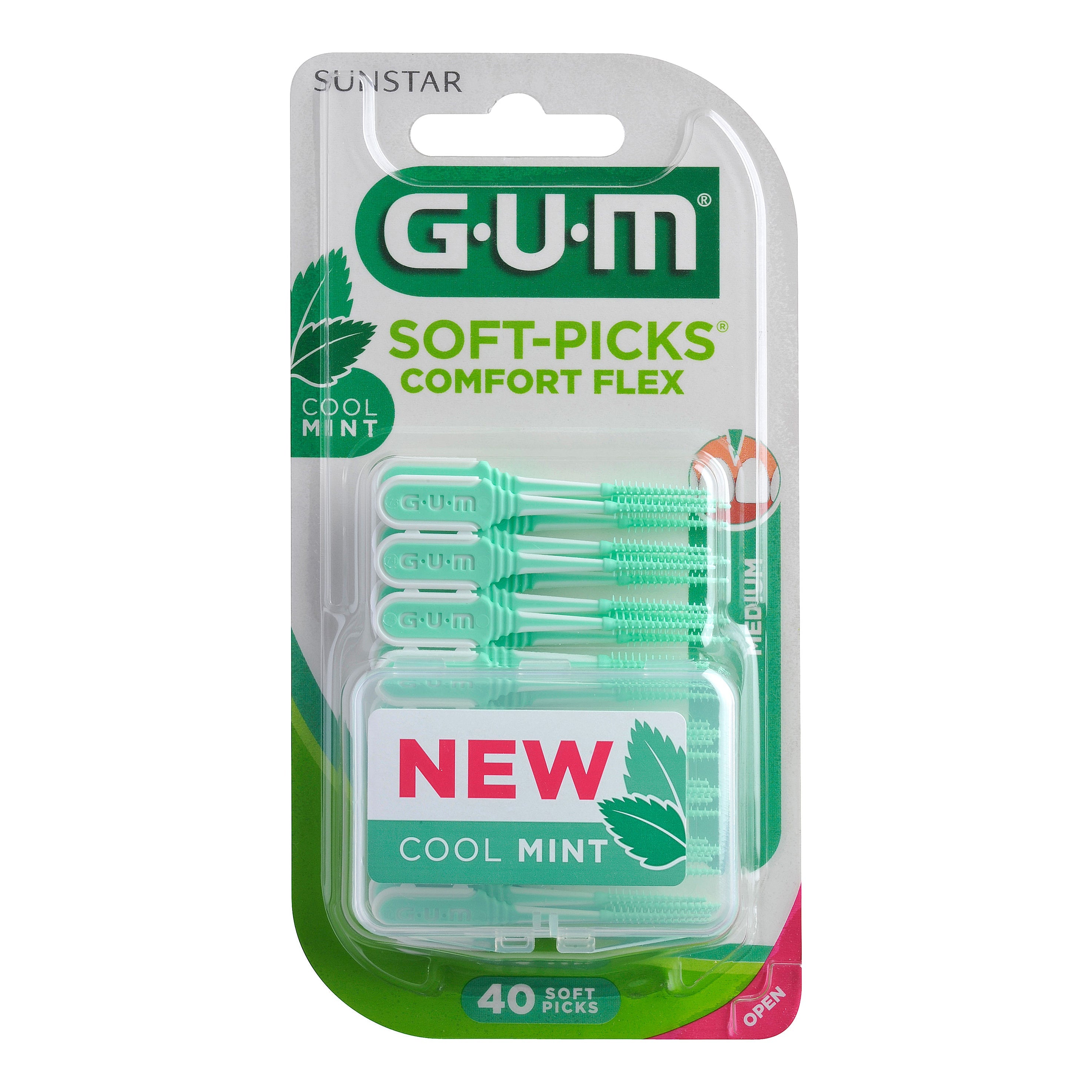 GUM SOFT PICK COMFORT FLEX COOL MINT REGULAR SCOVOLINI 40 PEZZI
