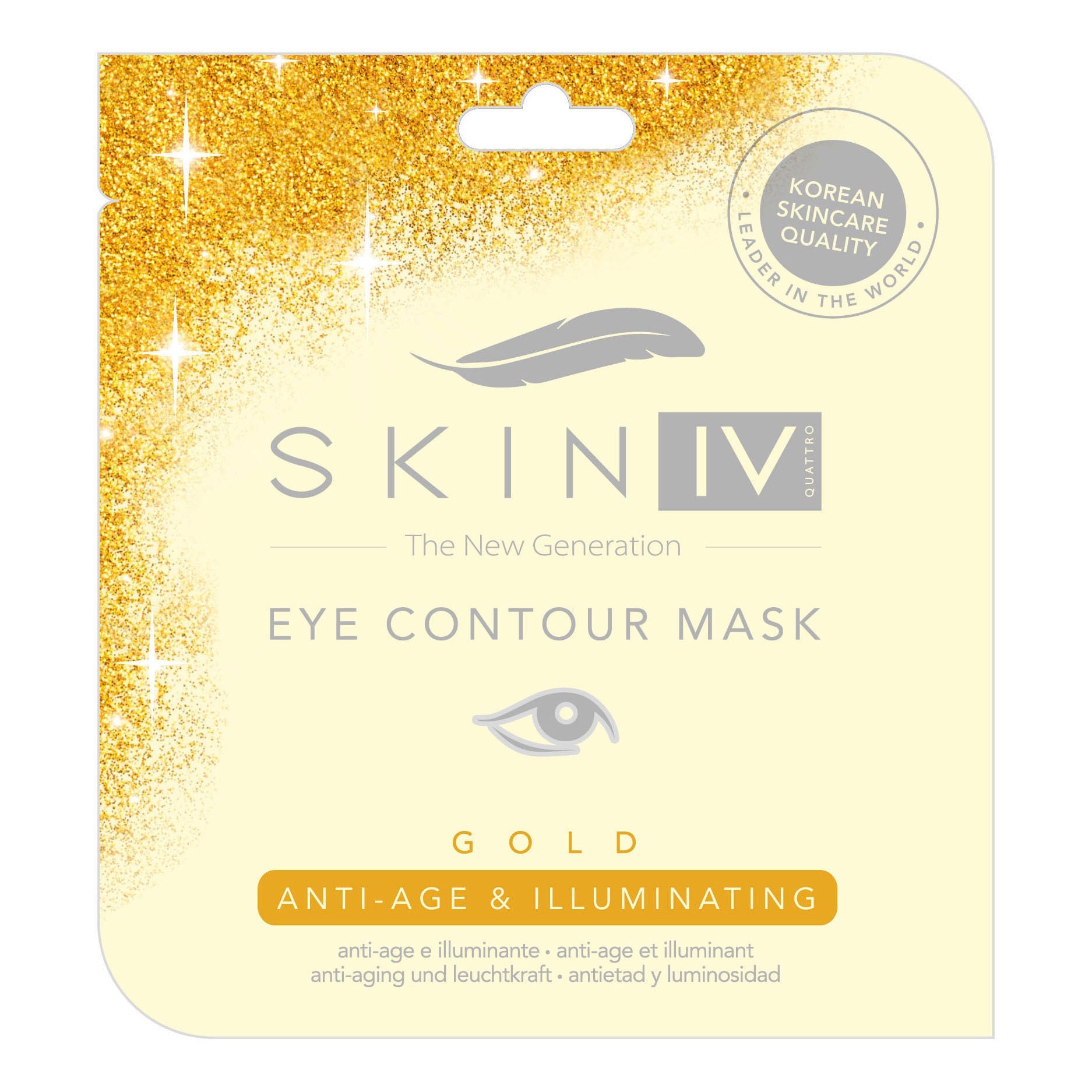 SKIN IV MASCHERA CONTORNO OCCHI COREANA MONOUSO POLVERE D'ORO ANTI AGE ILLUMINANTE 10 G