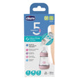 CHICCO BIBERON PERFECT 5 GIRL 150 ML IN SILICONE 1 FORO