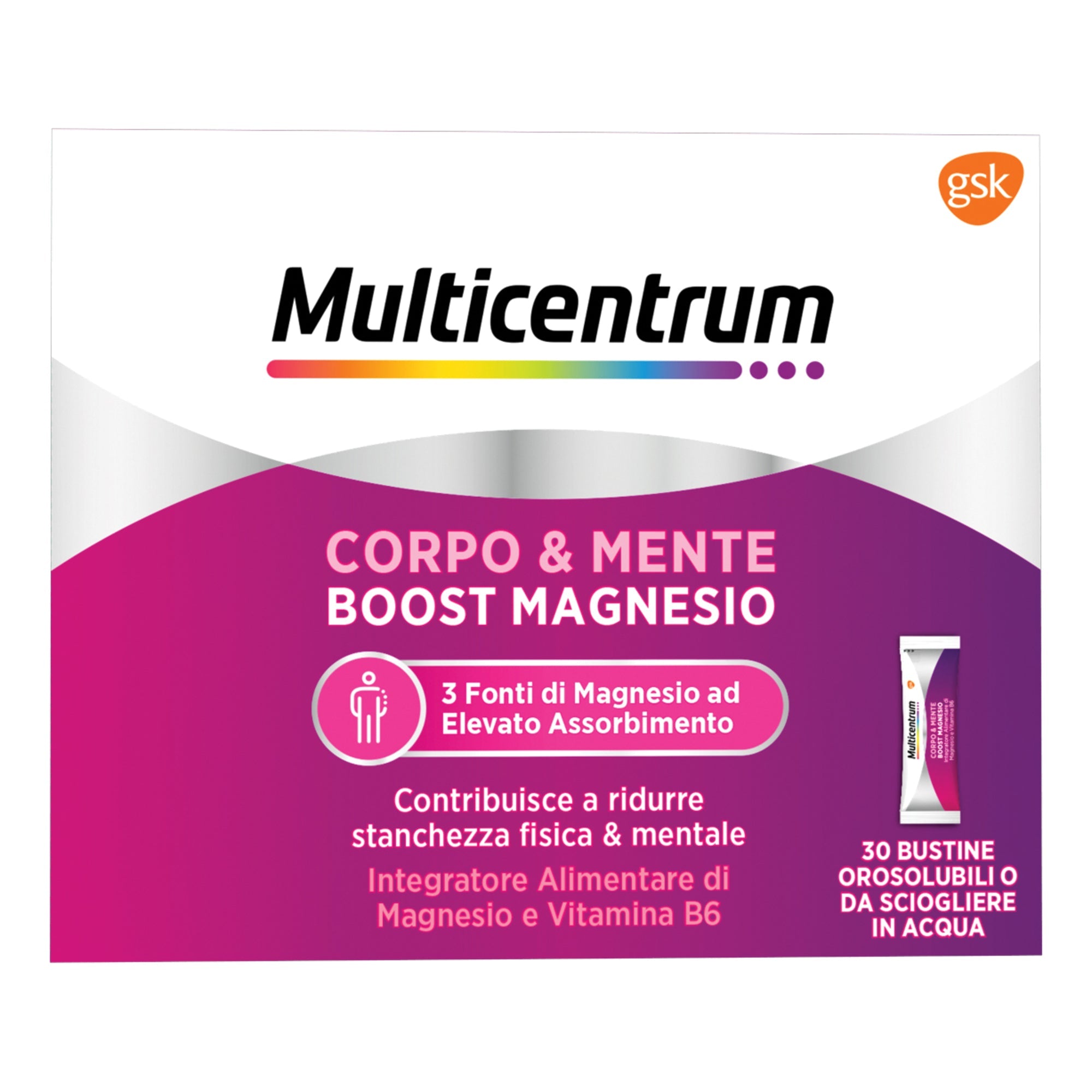 MULTICENTRUM BOOST MAGNESIO 30 BUSTINE