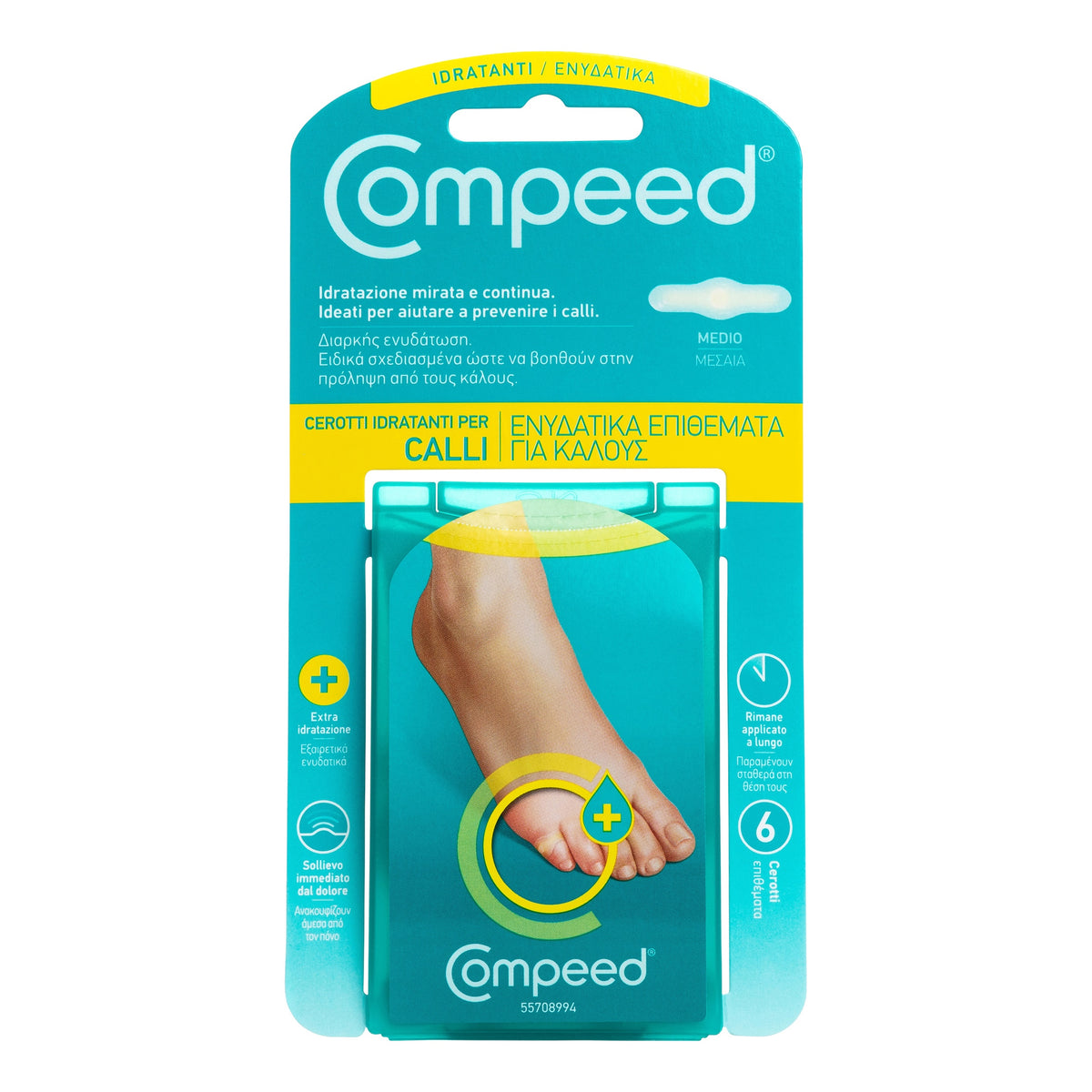 COMPEED CEROTTI PER CALLI IDRATANTI 6 PEZZI